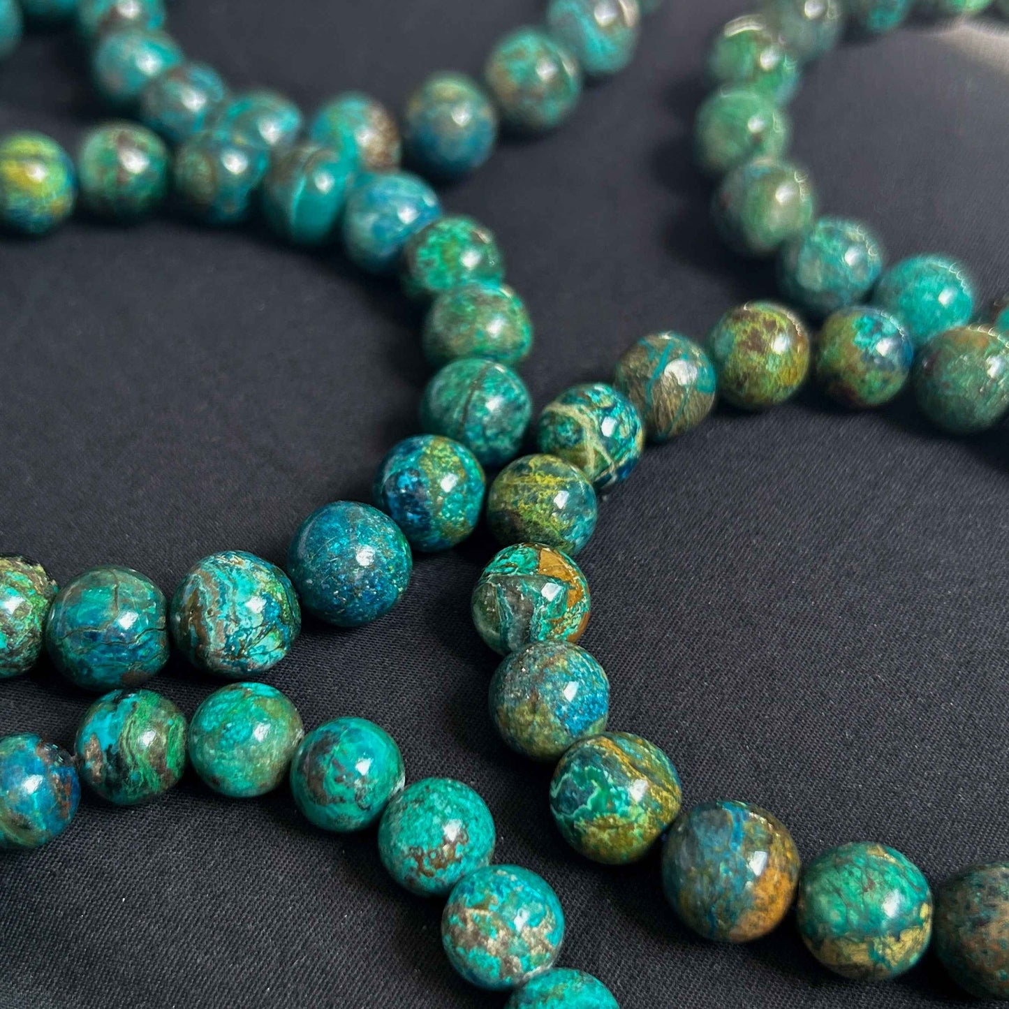 Rare Chrysocolla Bracelet in 9 to 12MM
