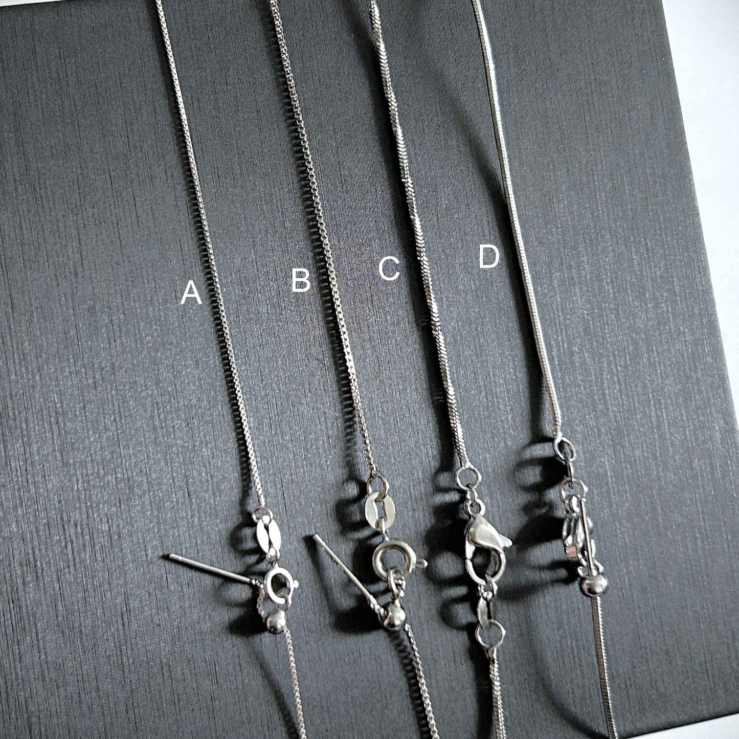 Silver Adjustable Necklace Chain for Pendant | Box Chain Snake Chain Wax Polyester Cord