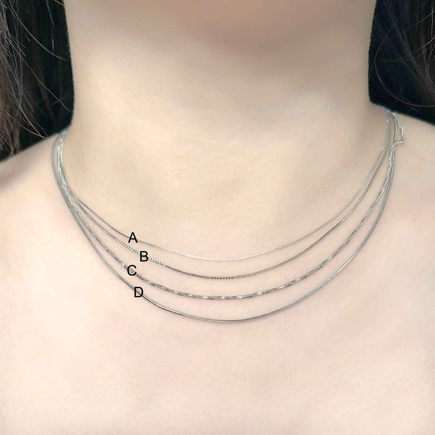 Silver Adjustable Necklace Chain for Pendant | Box Chain Snake Chain Wax Polyester Cord