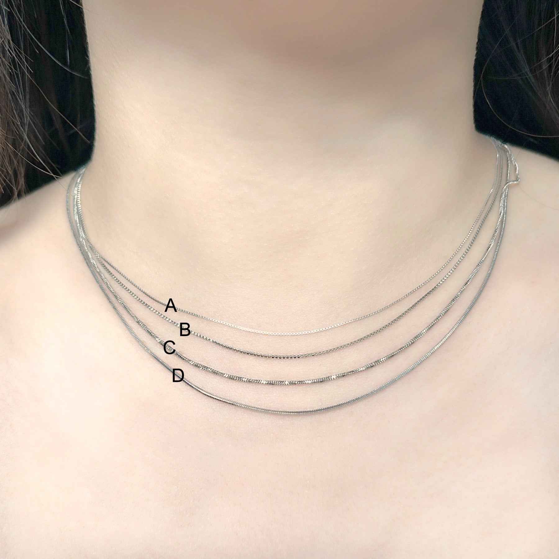 Silver Adjustable Necklace Chain for Pendant | Box Chain Snake Chain Wax Polyester Cord