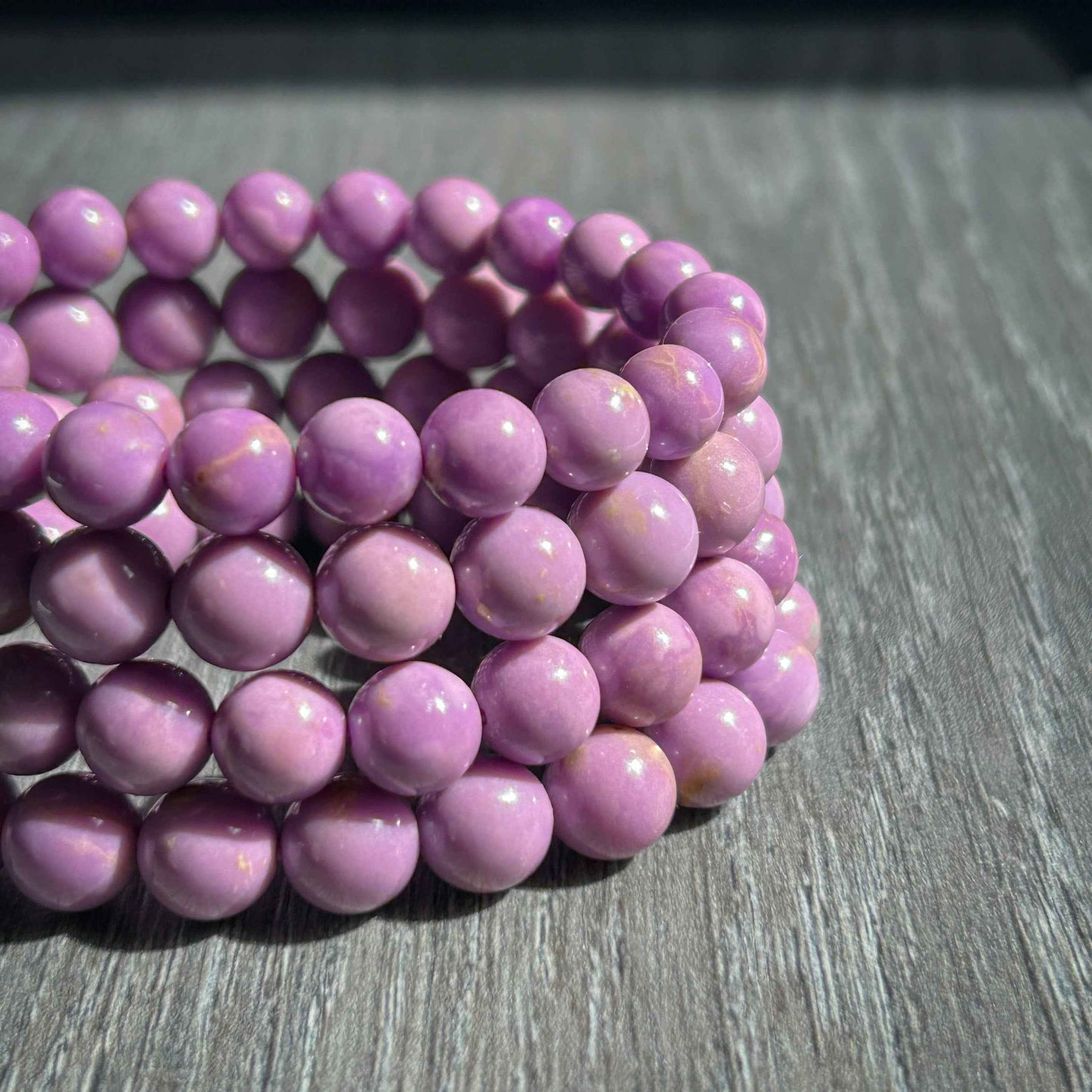 Phosphosiderite Purple Mica Bracelet in 8 & 9MM