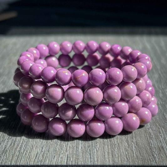 Phosphosiderite Purple Mica Bracelet in 8 & 9MM
