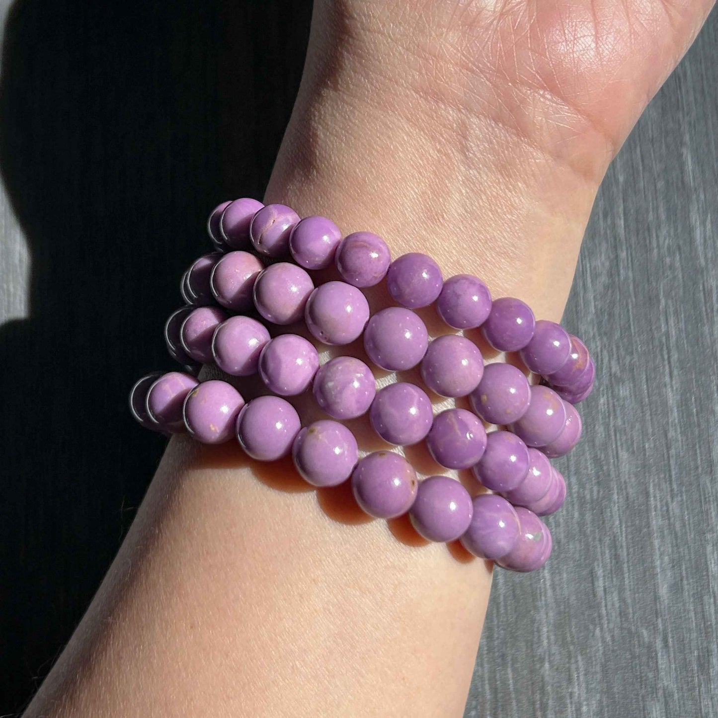 Phosphosiderite Purple Mica Bracelet in 8 & 9MM