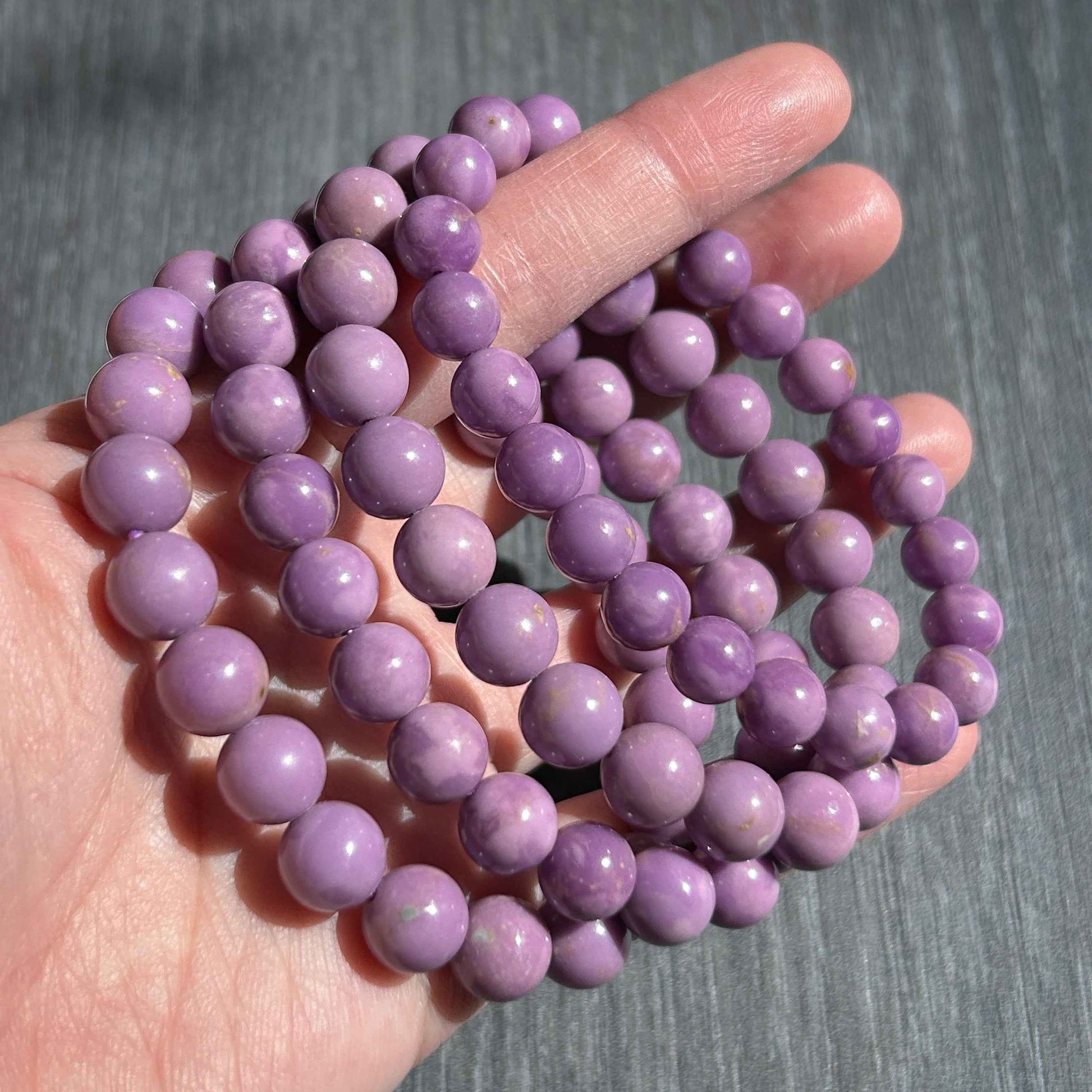 Phosphosiderite Purple Mica Bracelet in 8 & 9MM