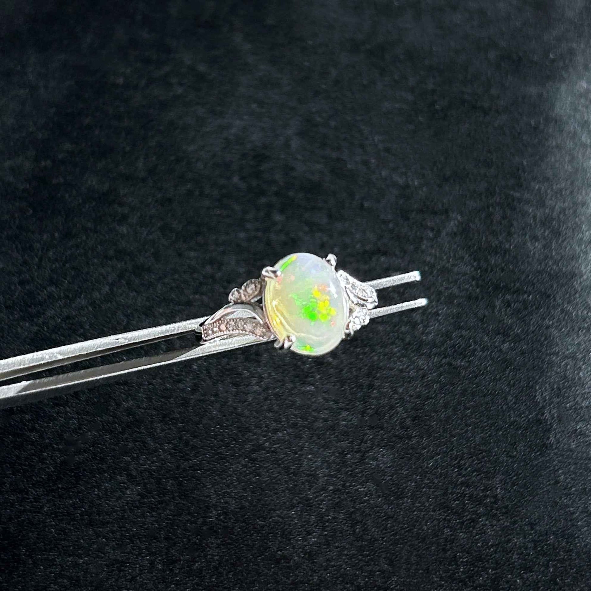 Top Quality Rainbow Opal Adjustable 925 Sterling Silver Ring