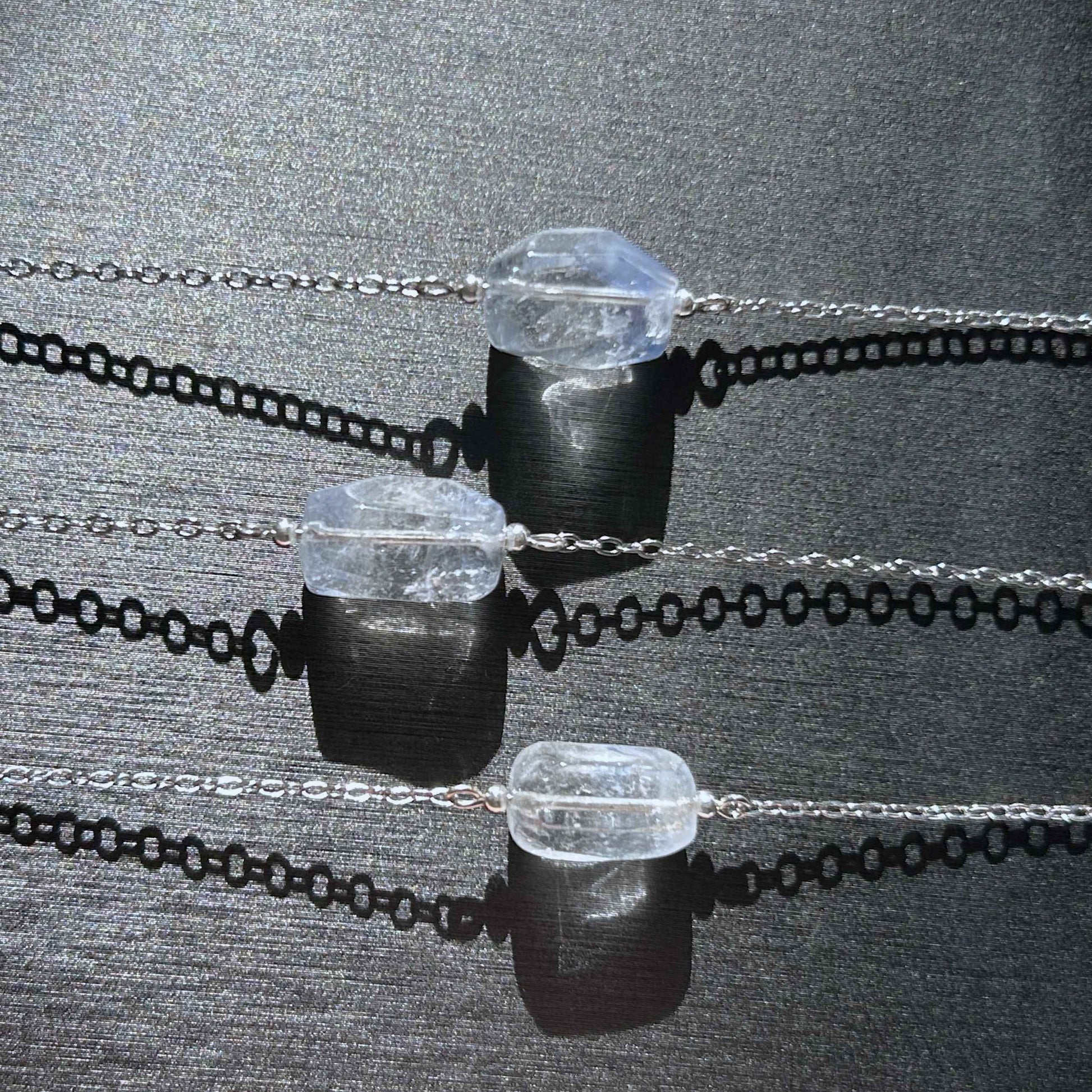 Rare Faceted Dumortierite Adjustable Silver Bracelet