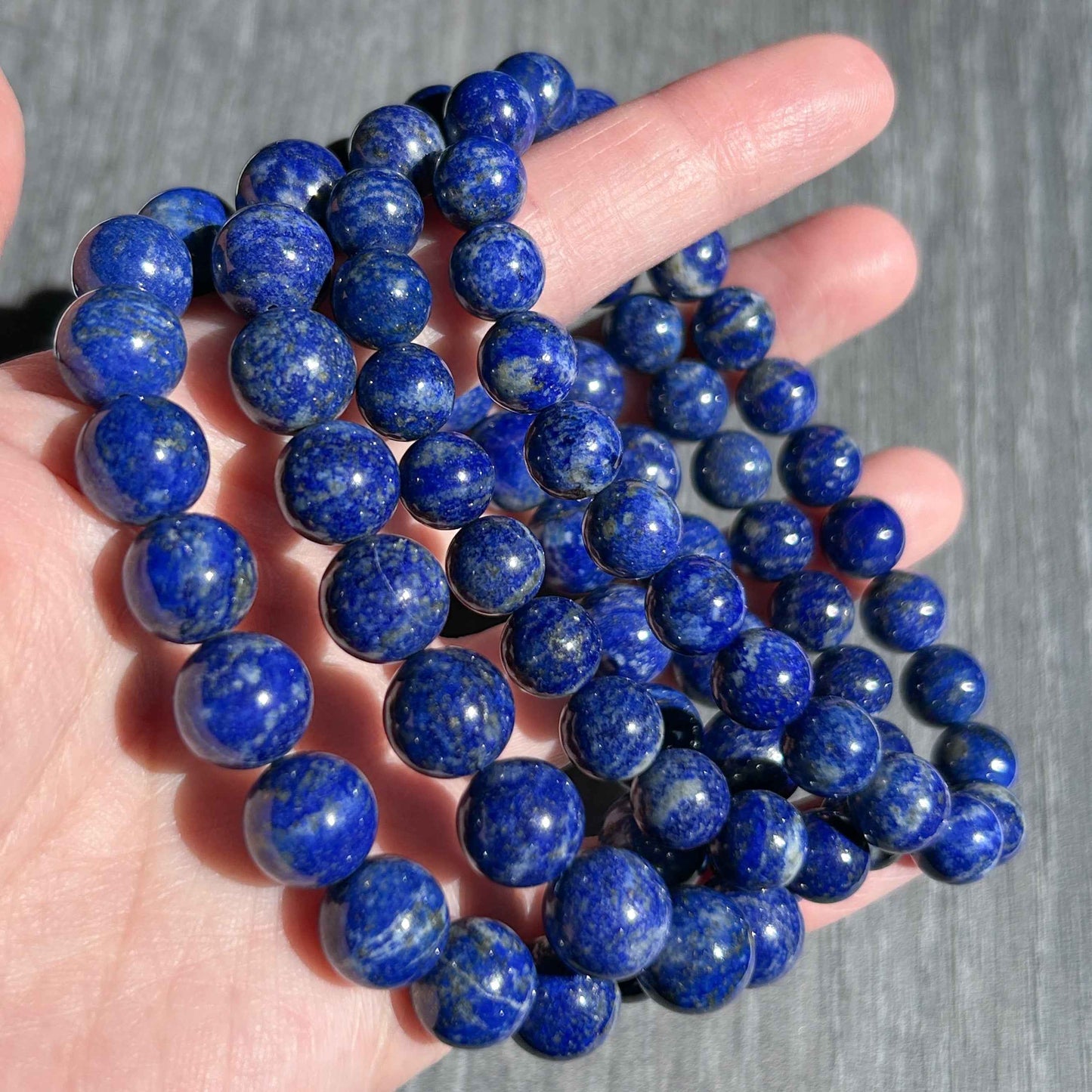Natural Lapis Lazuli Lazurite Bracelet in 8 to 10MM