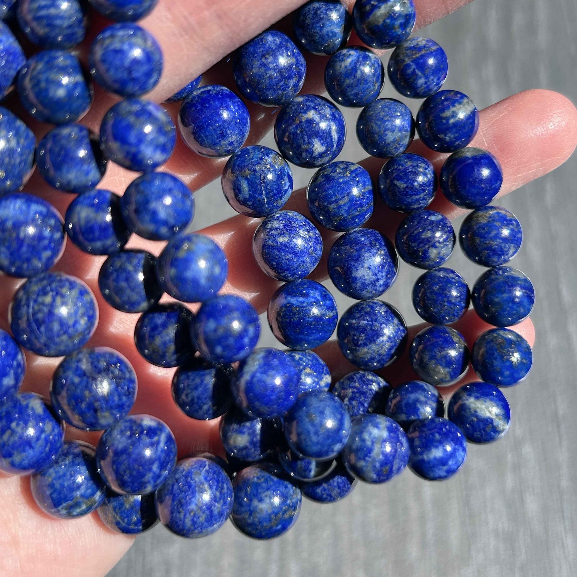 Natural Lapis Lazuli Lazurite Bracelet in 8 to 10MM