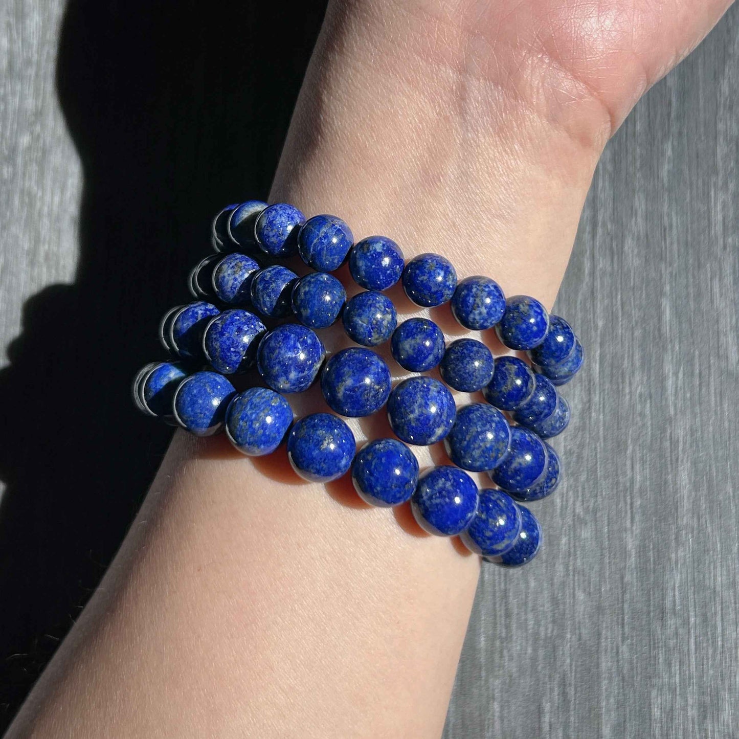 Natural Lapis Lazuli Lazurite Bracelet in 8 to 10MM