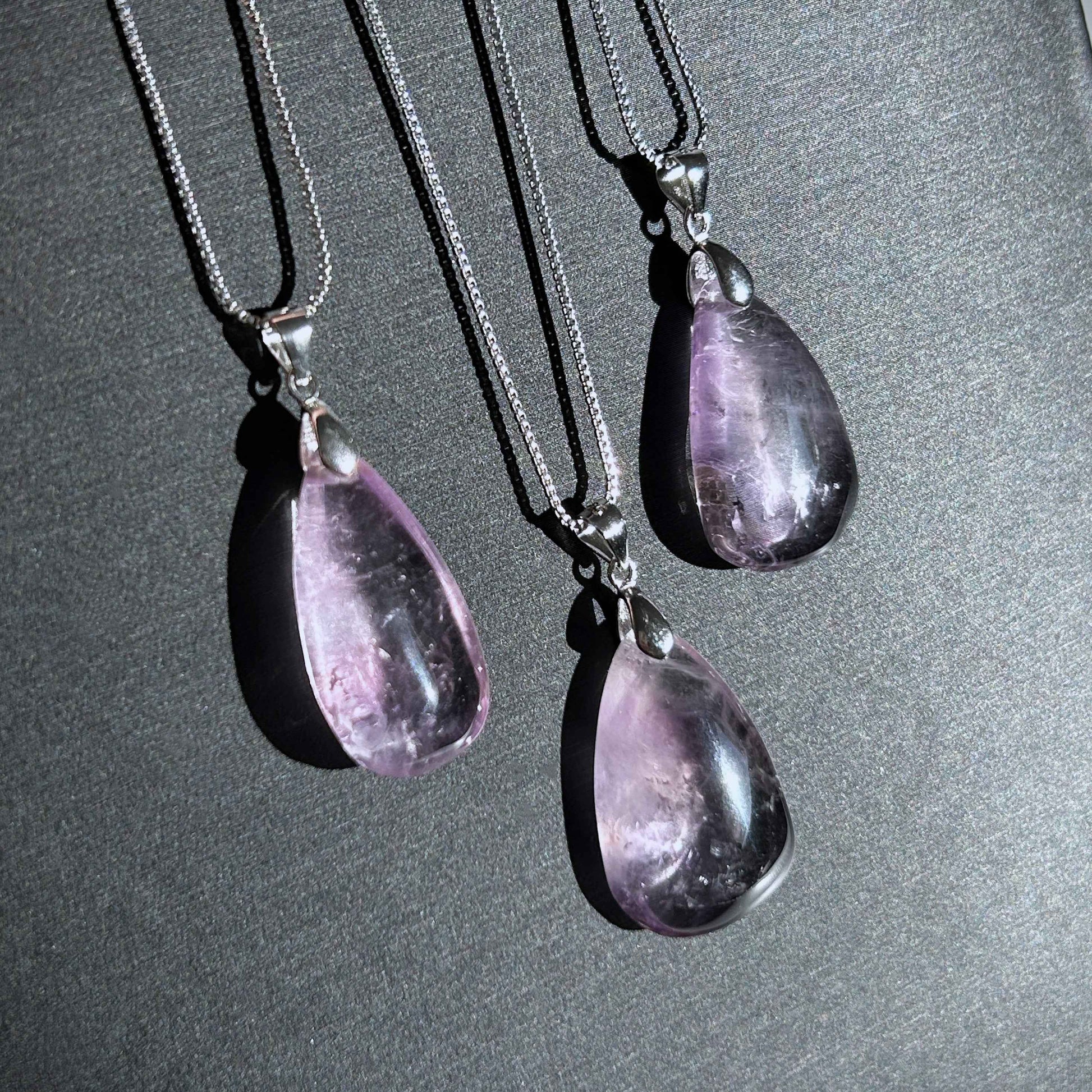 Lavender Amethyst 925 Sterling Silver Pendant (chain excluded)