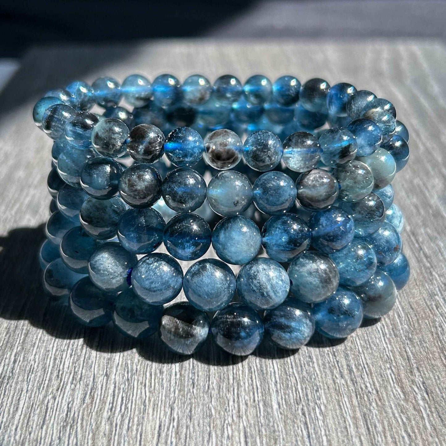 High Quality Rare Starry Devil Blue Aquamarine Bracelet in 7 to 10MM