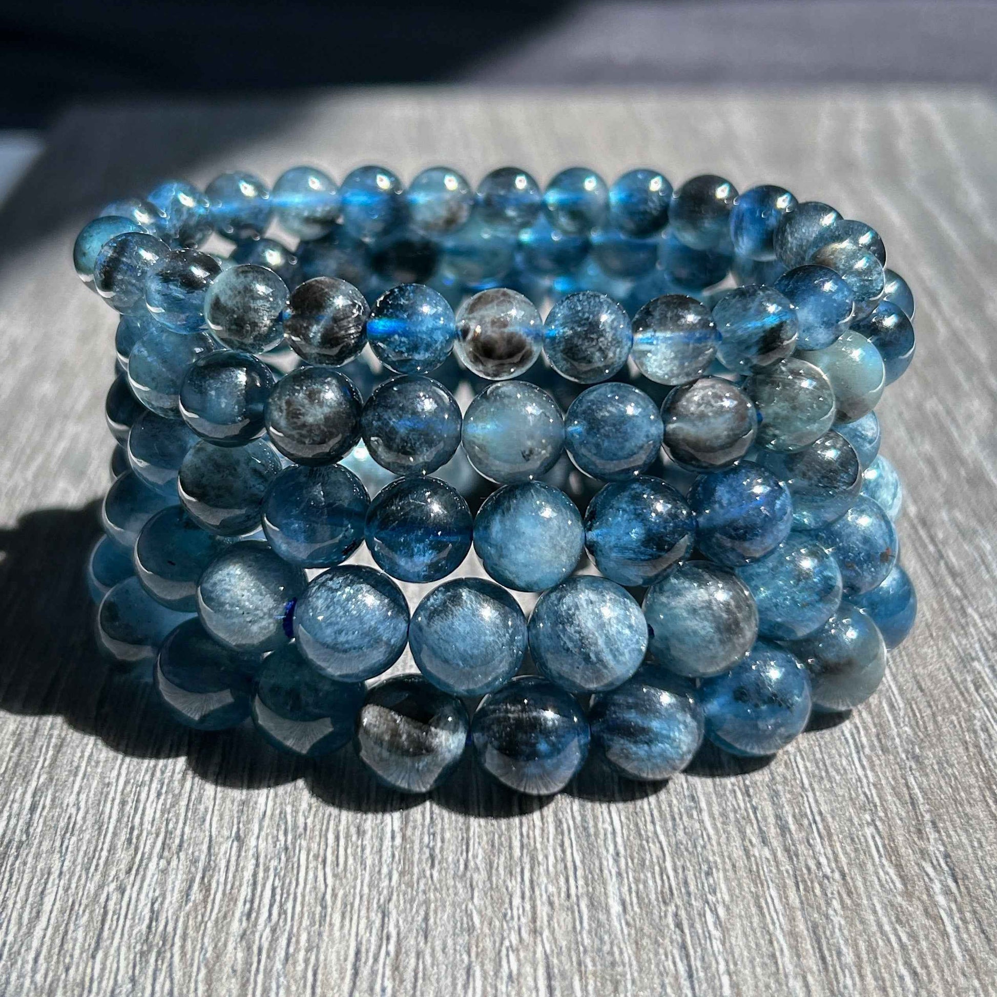 High Quality Rare Starry Devil Blue Aquamarine Bracelet in 7 to 10MM