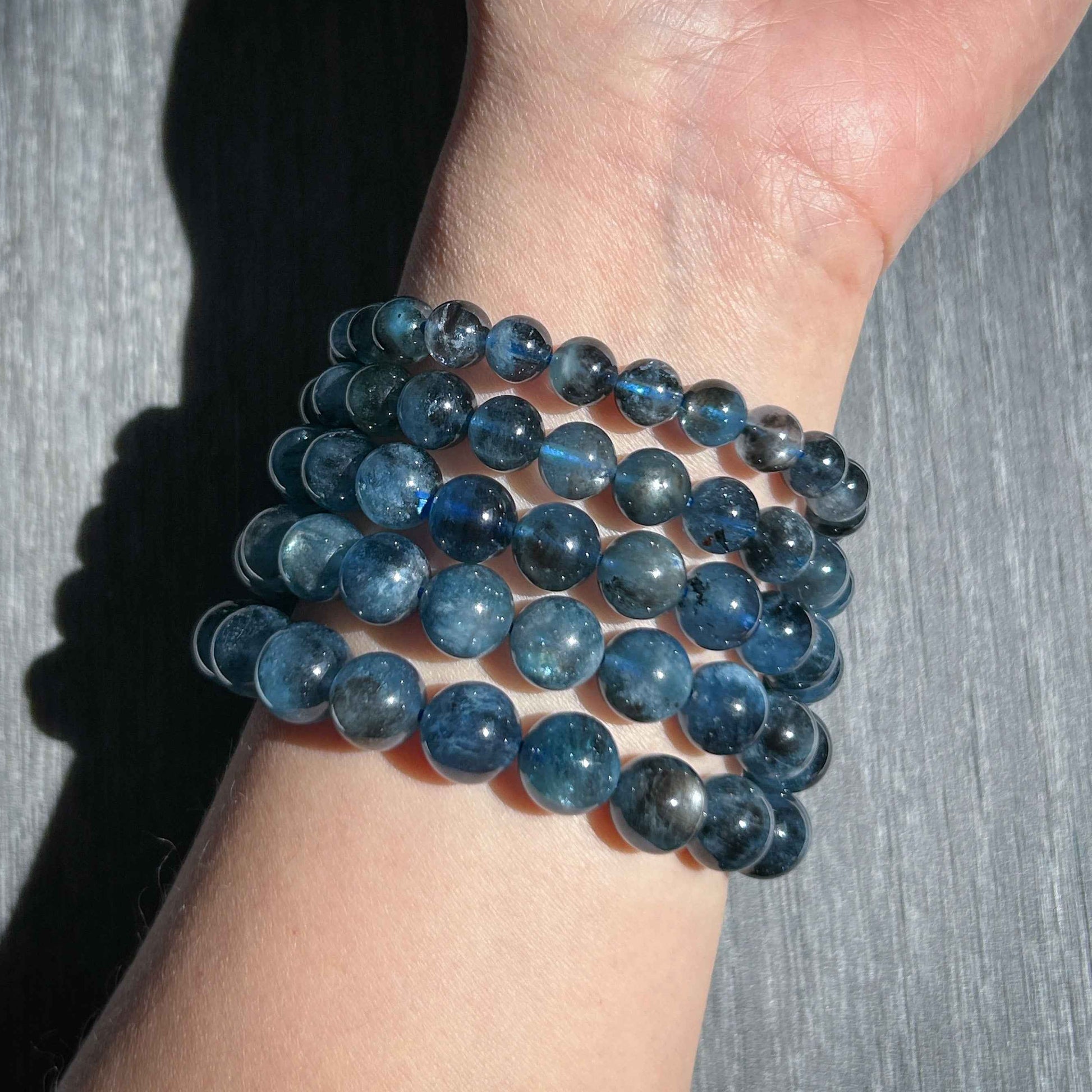 High Quality Rare Starry Devil Blue Aquamarine Bracelet in 7 to 10MM