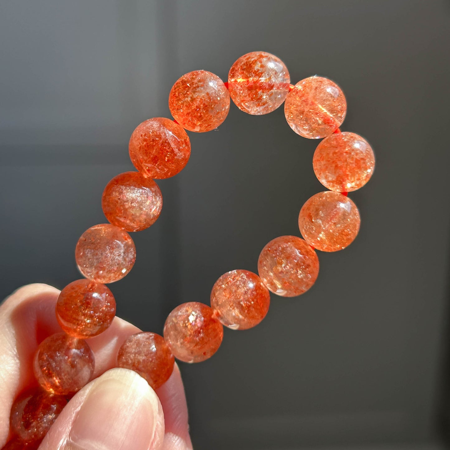 High Quality Starry Sunstone Bracelet in 9MM | Lepidocrocite