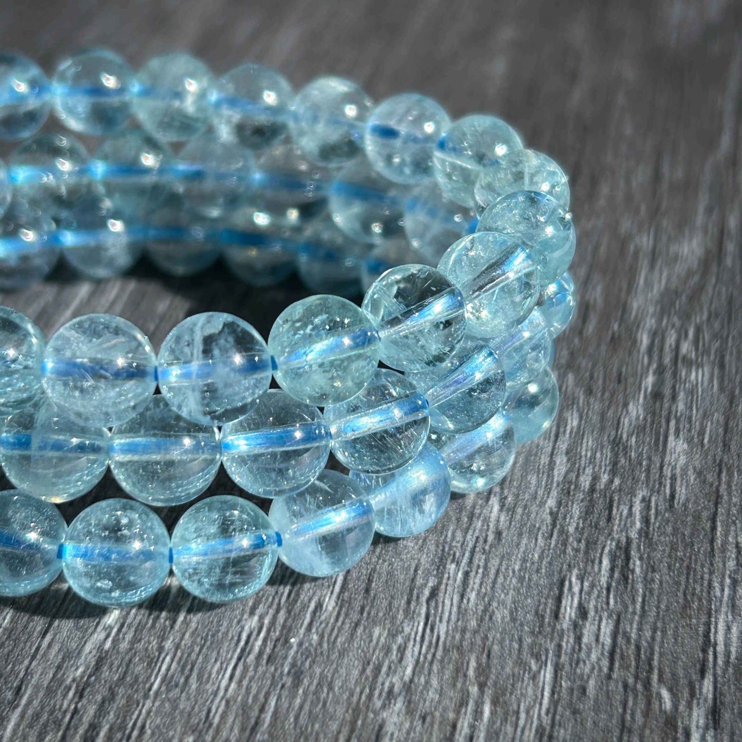 High Quality Aquamarine Bracelet in 8MM | Birthstone of March