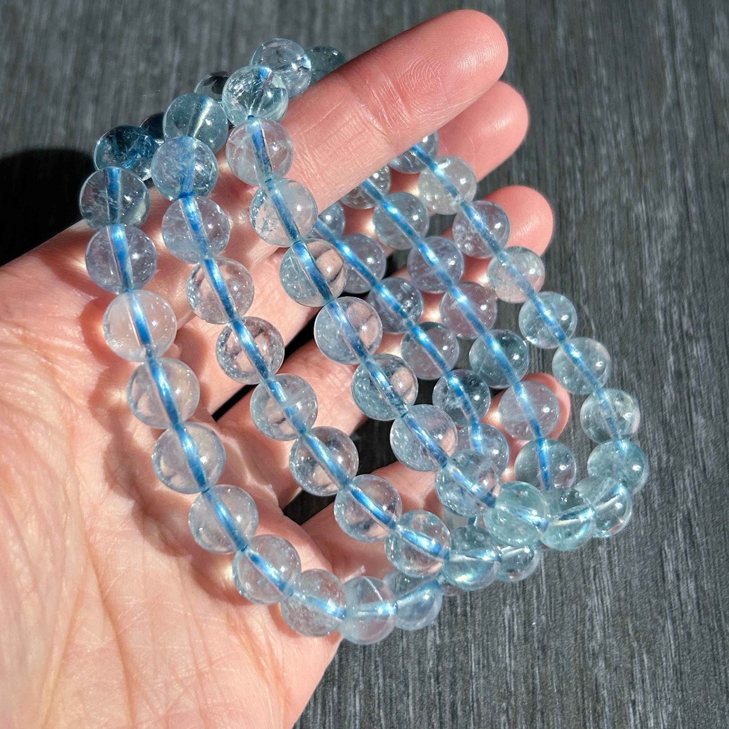 High Quality Aquamarine Bracelet in 8MM | Birthstone of March