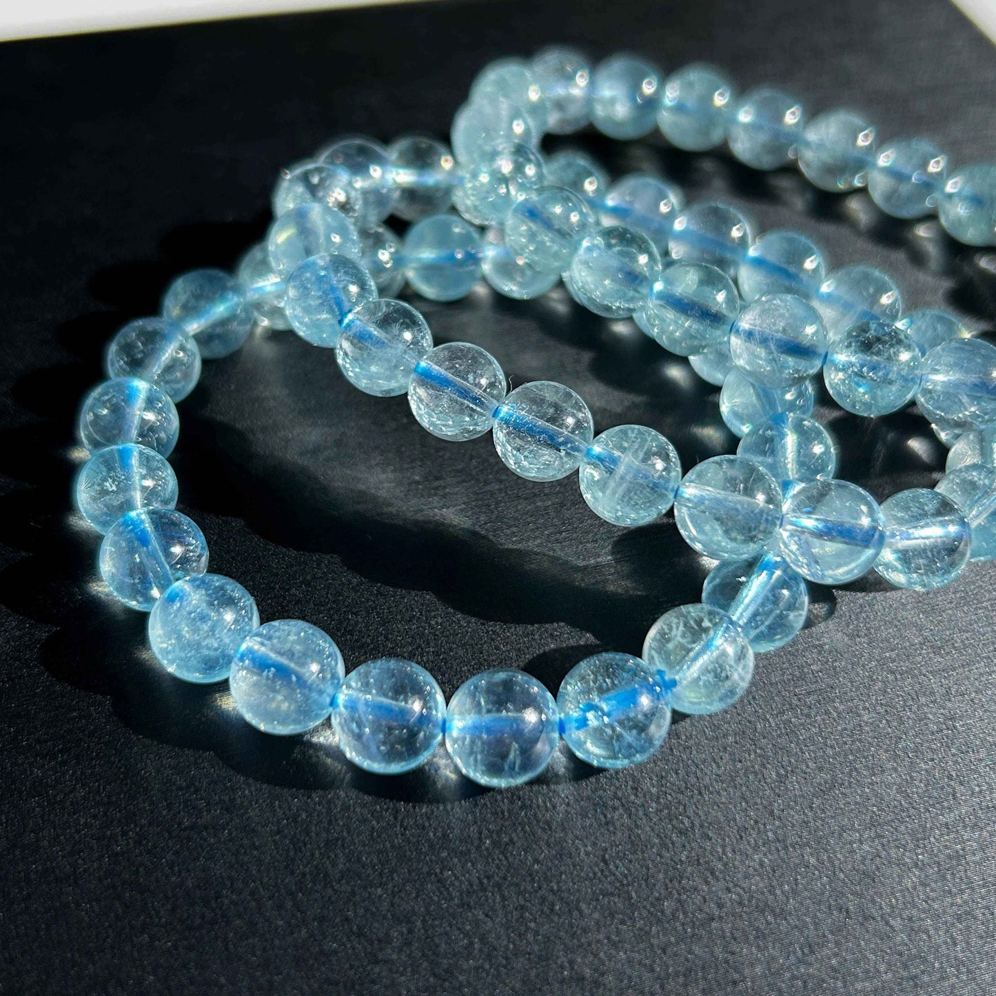 High Quality Aquamarine Bracelet in 8MM | Birthstone of March
