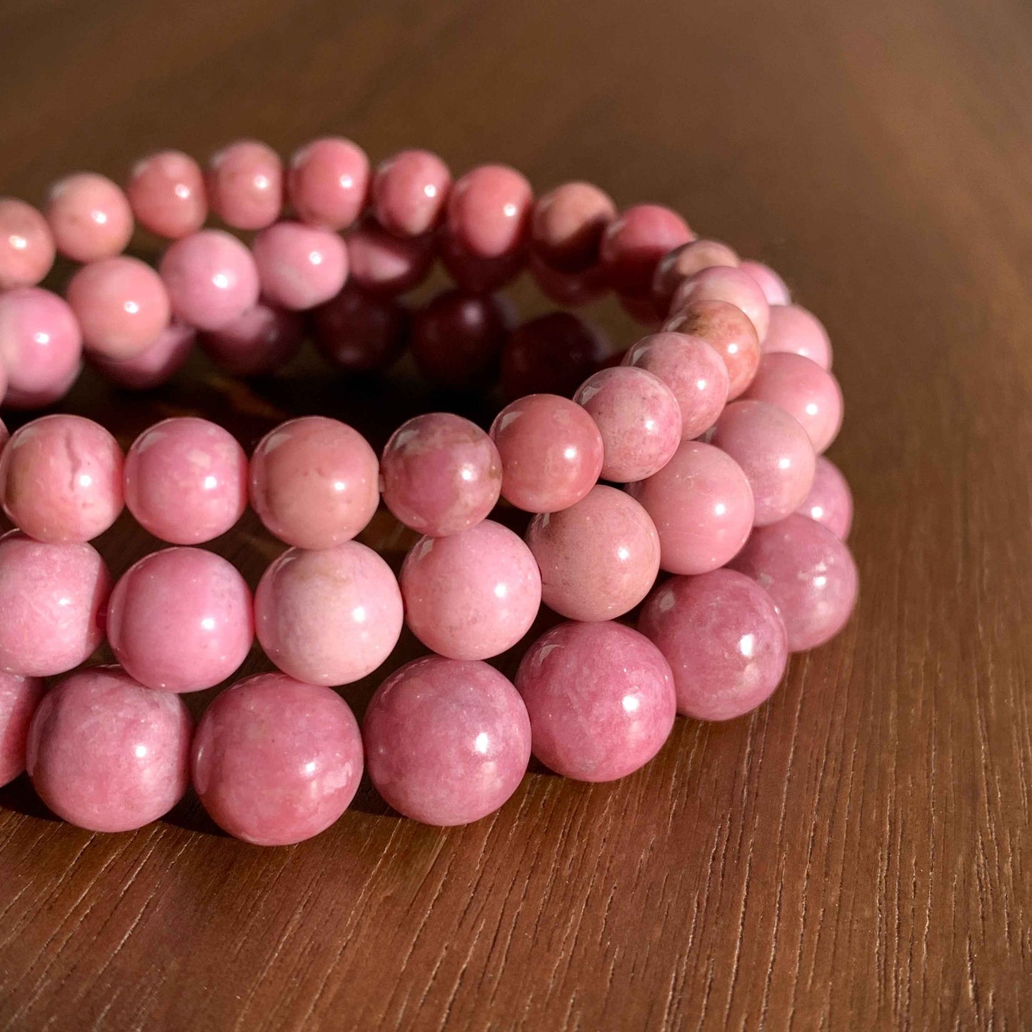 High Quality Natural Rhodonite Bracelet in 7 to 9MM