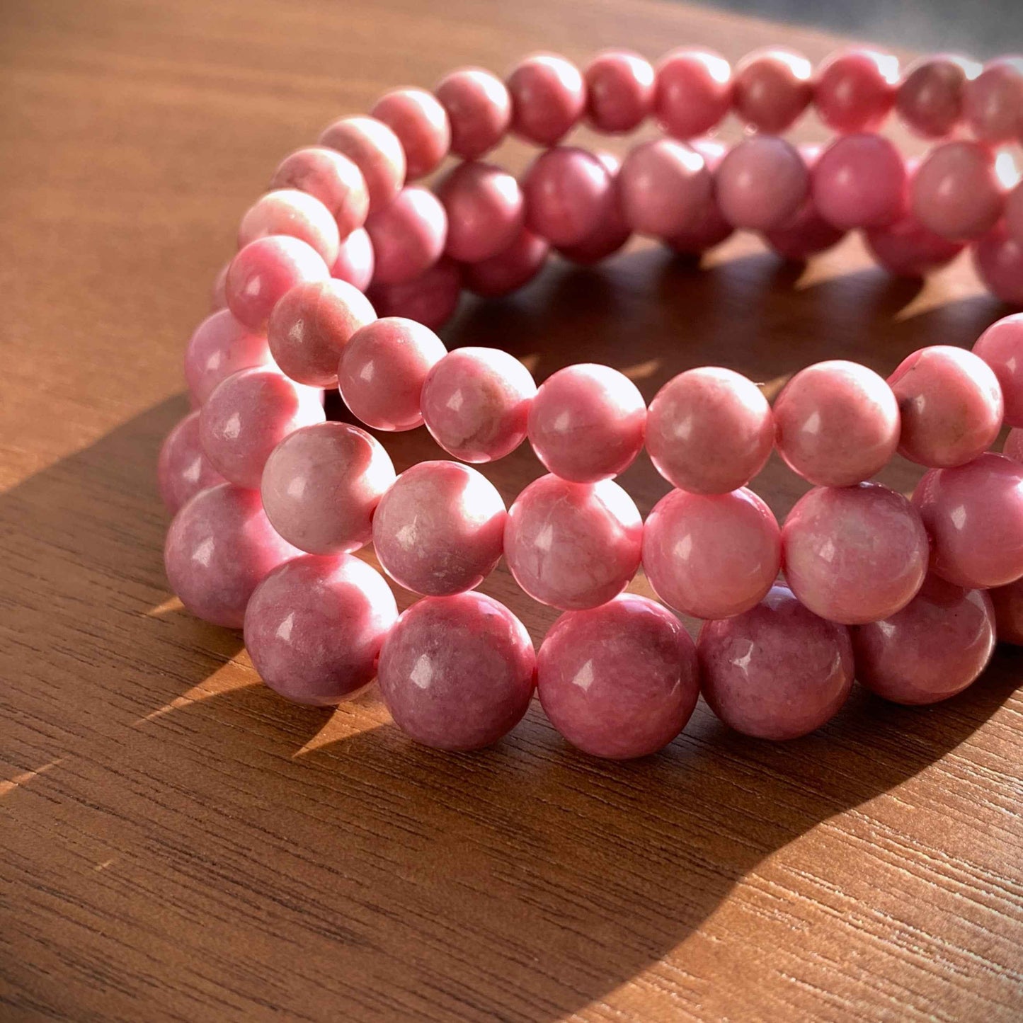 High Quality Natural Rhodonite Bracelet in 7 to 9MM
