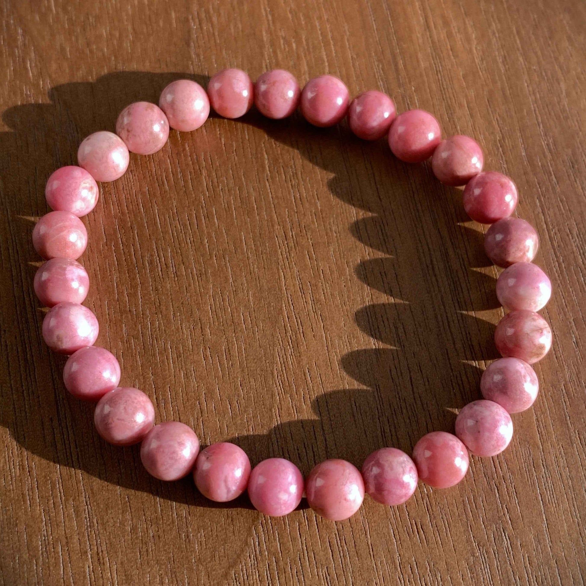 High Quality Natural Rhodonite Bracelet in 7 to 9MM
