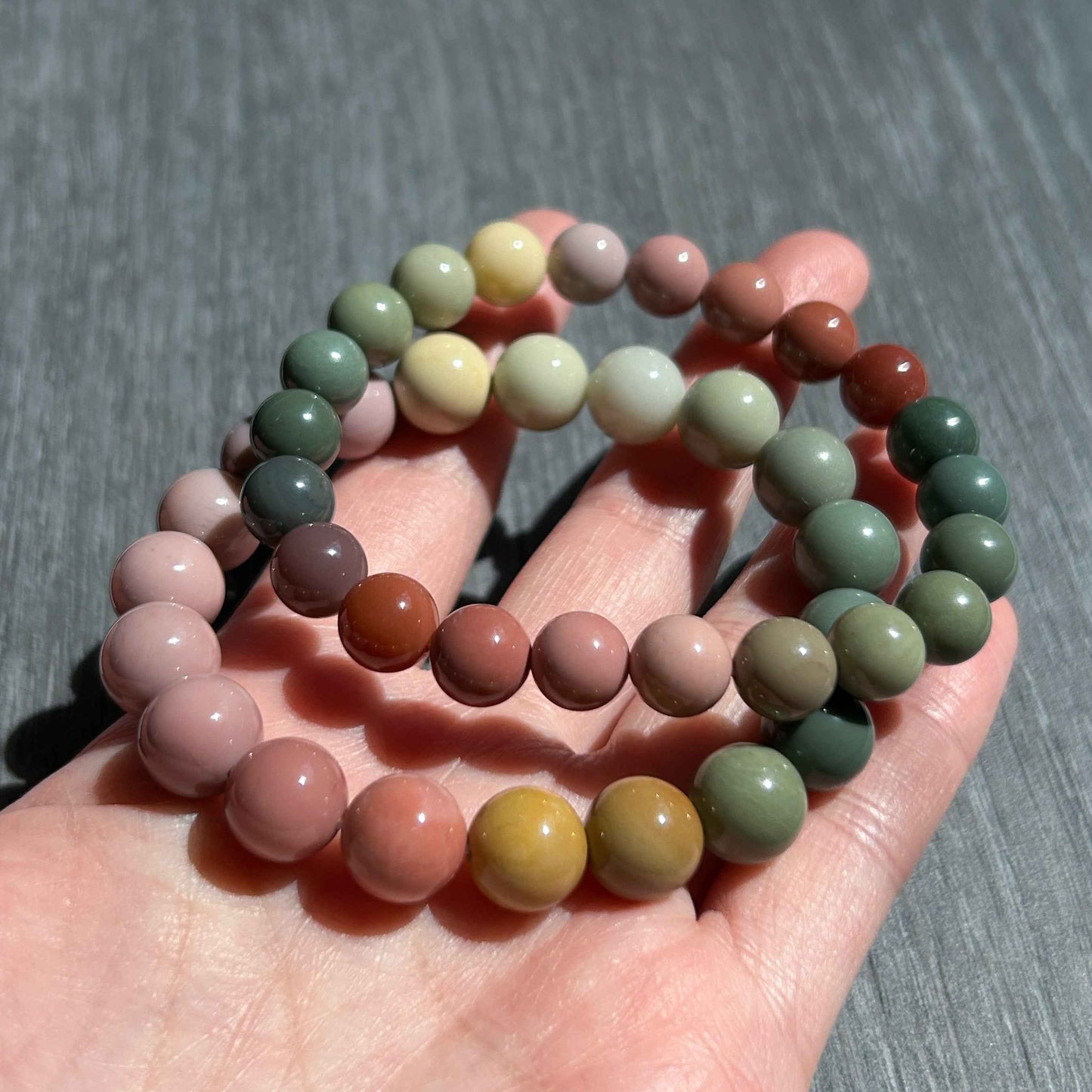 High Quality Rainbow Alashan Agate Bracelet in 8 to 10MM