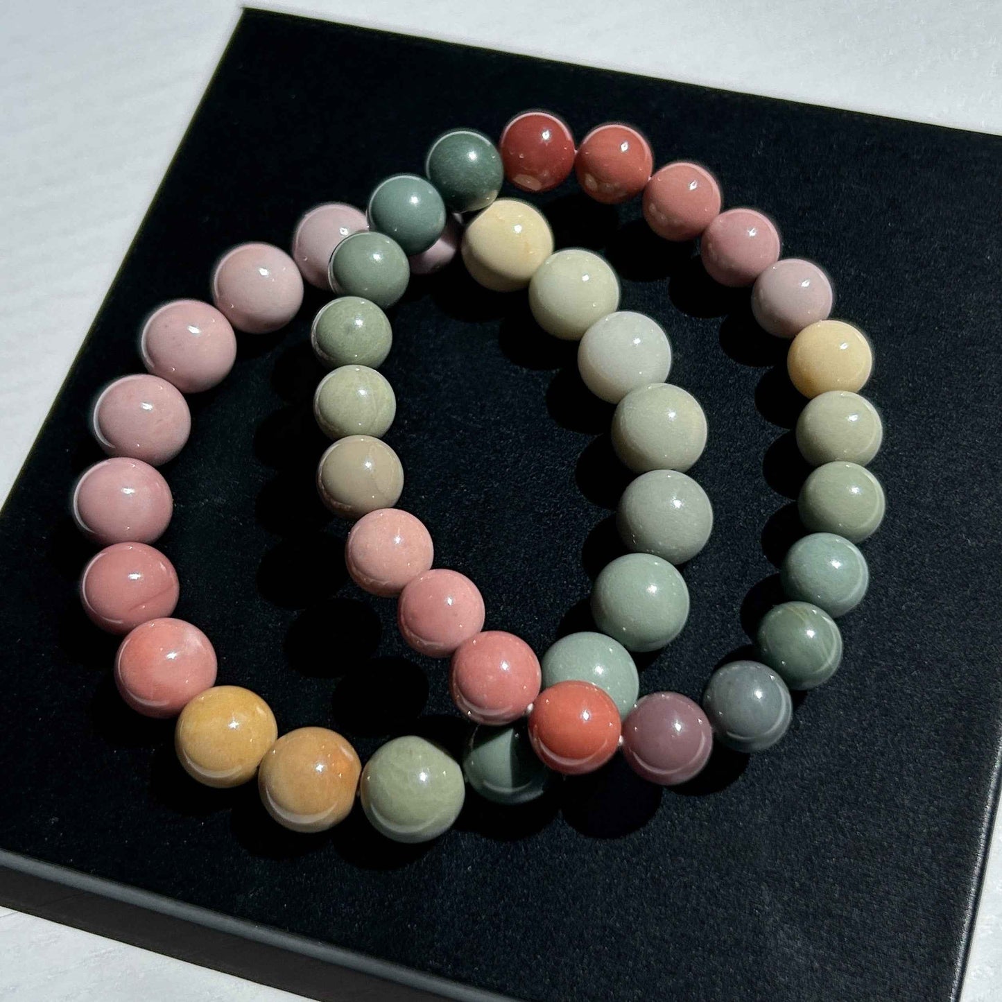 High Quality Rainbow Alashan Agate Bracelet in 8 to 10MM
