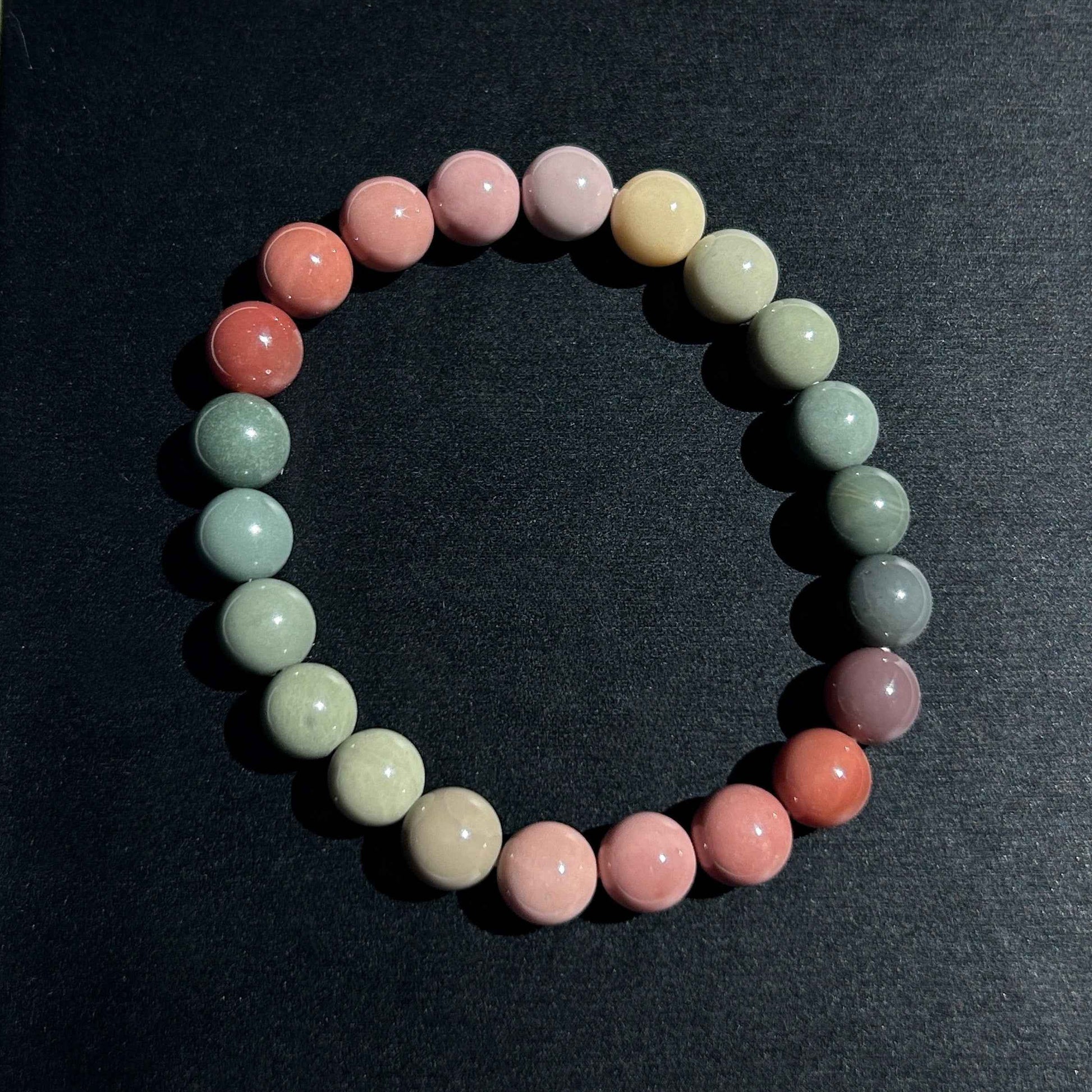 High Quality Rainbow Alashan Agate Bracelet in 8 to 10MM