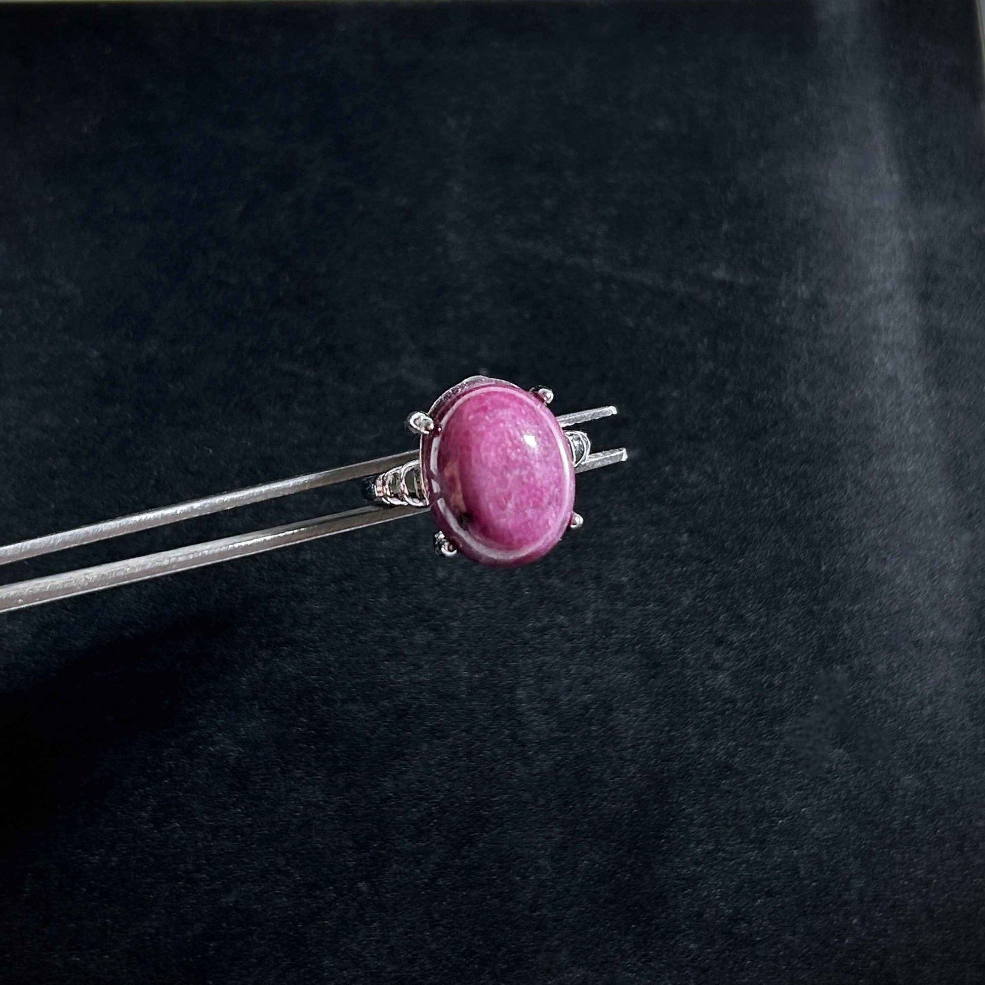 Natural Rare Ruby Anyolite Adjustable Silver Ring | Zoisite