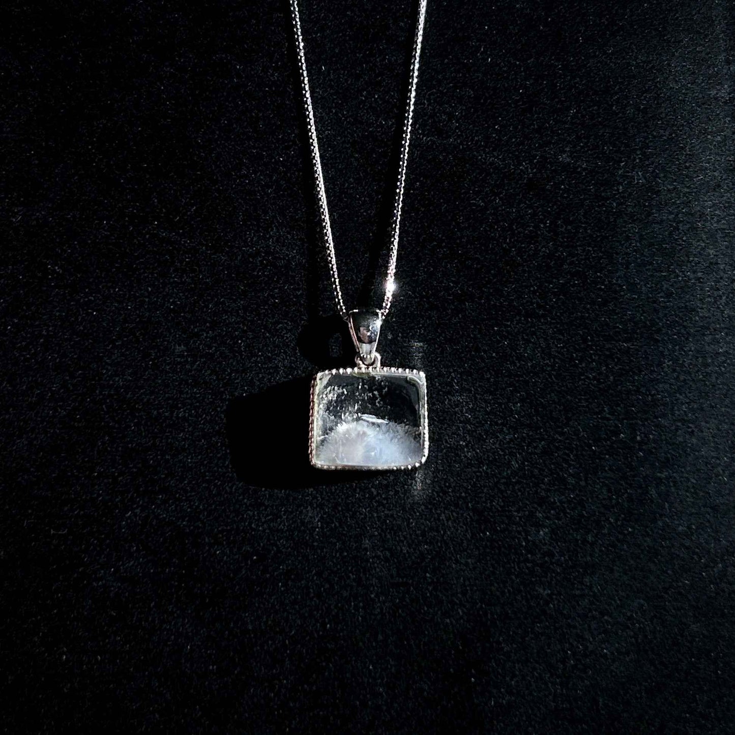Rare Natural Dumortierite 925 Sterling Silver Small Pendant (chain excluded)