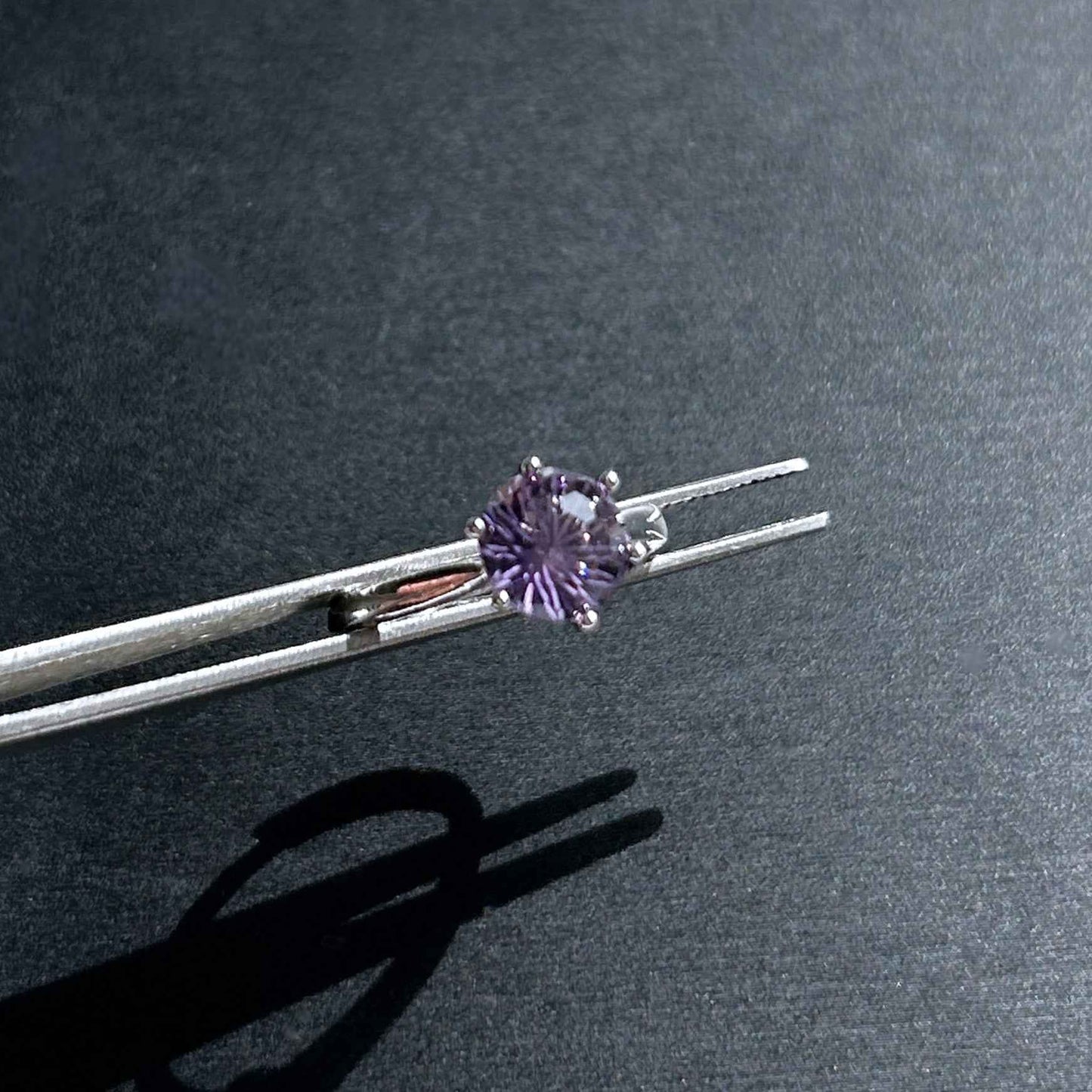 Faceted Amethyst Adjustable Silver Ring