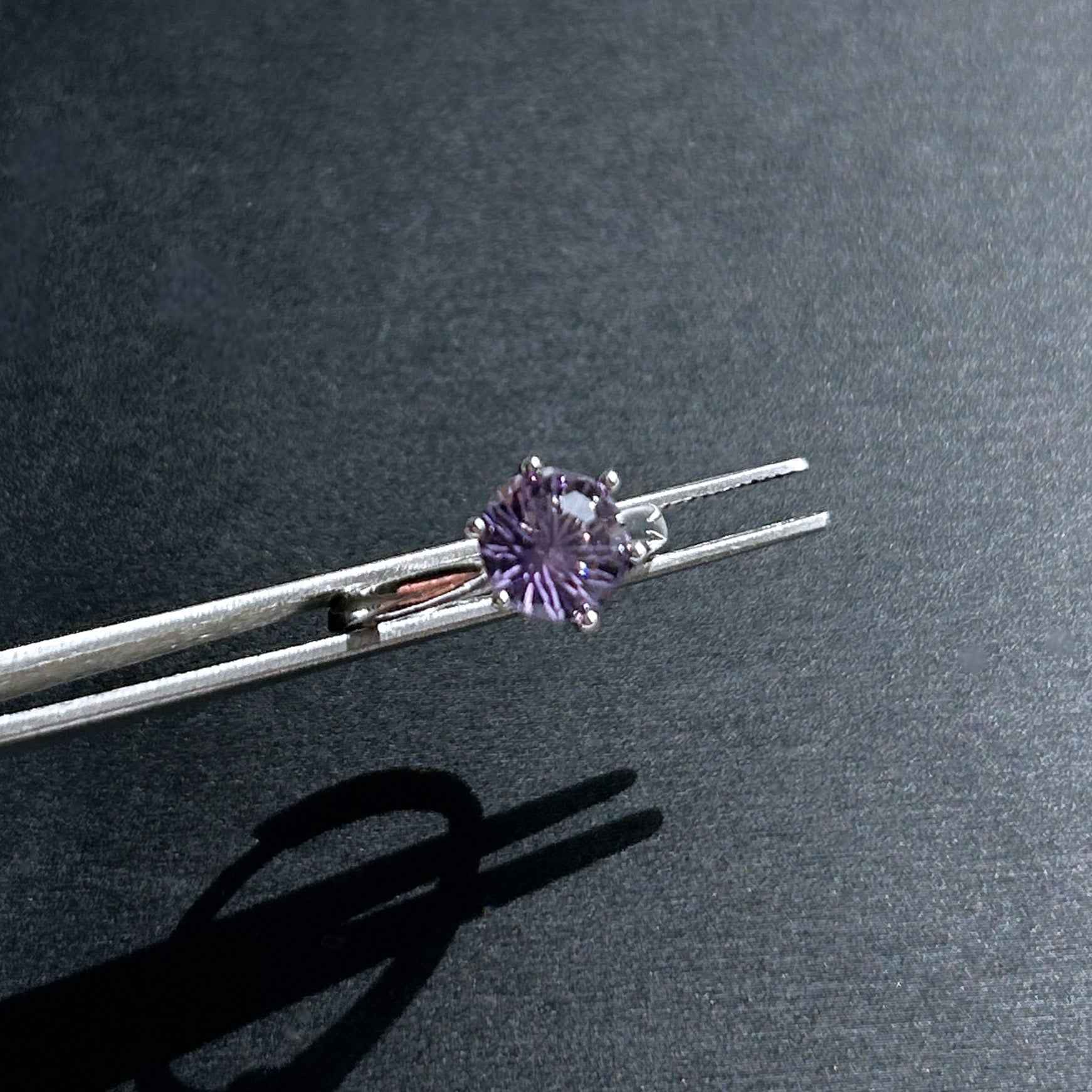 Faceted Amethyst Adjustable Silver Ring