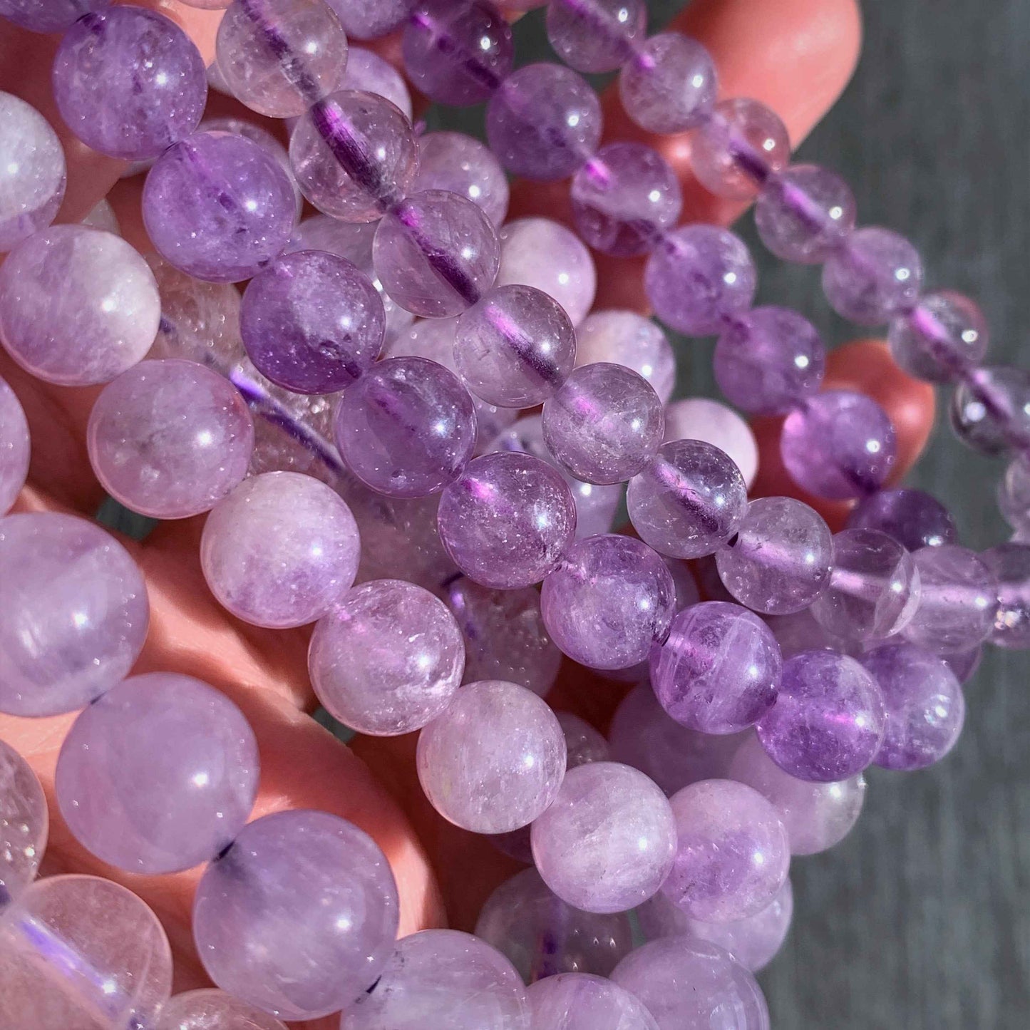 Natural Lavender Amethyst Bracelet in 7 to 10MM