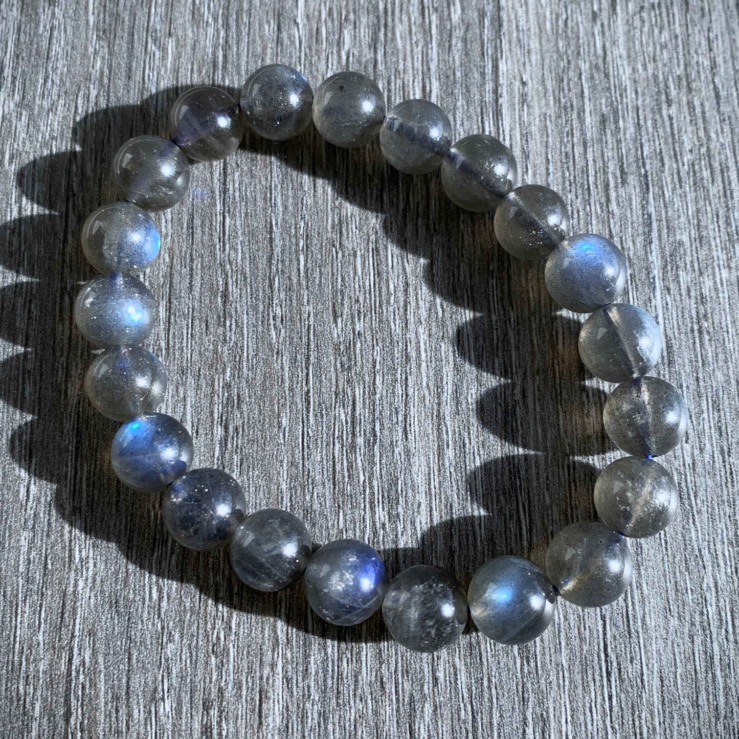Rare Black Labradorite Bracelet in 8 to 9MM