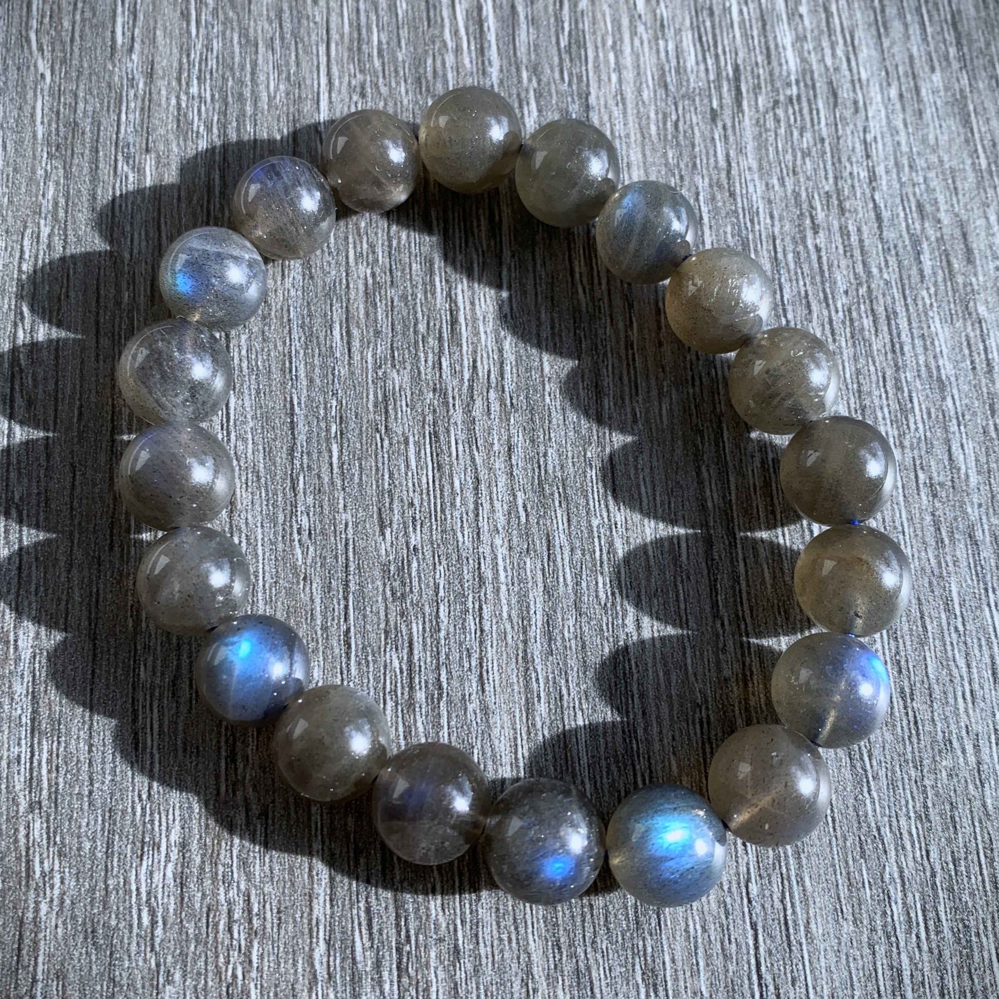 Rare Black Labradorite Bracelet in 8 to 9MM