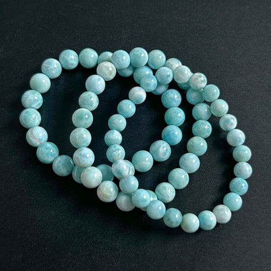 Natural Larimar Bracelet in 7 to 9MM