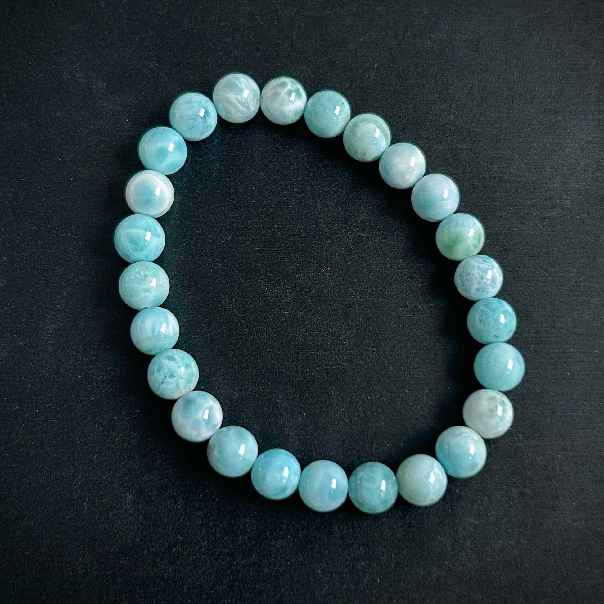 Natural Larimar Bracelet in 7 to 9MM