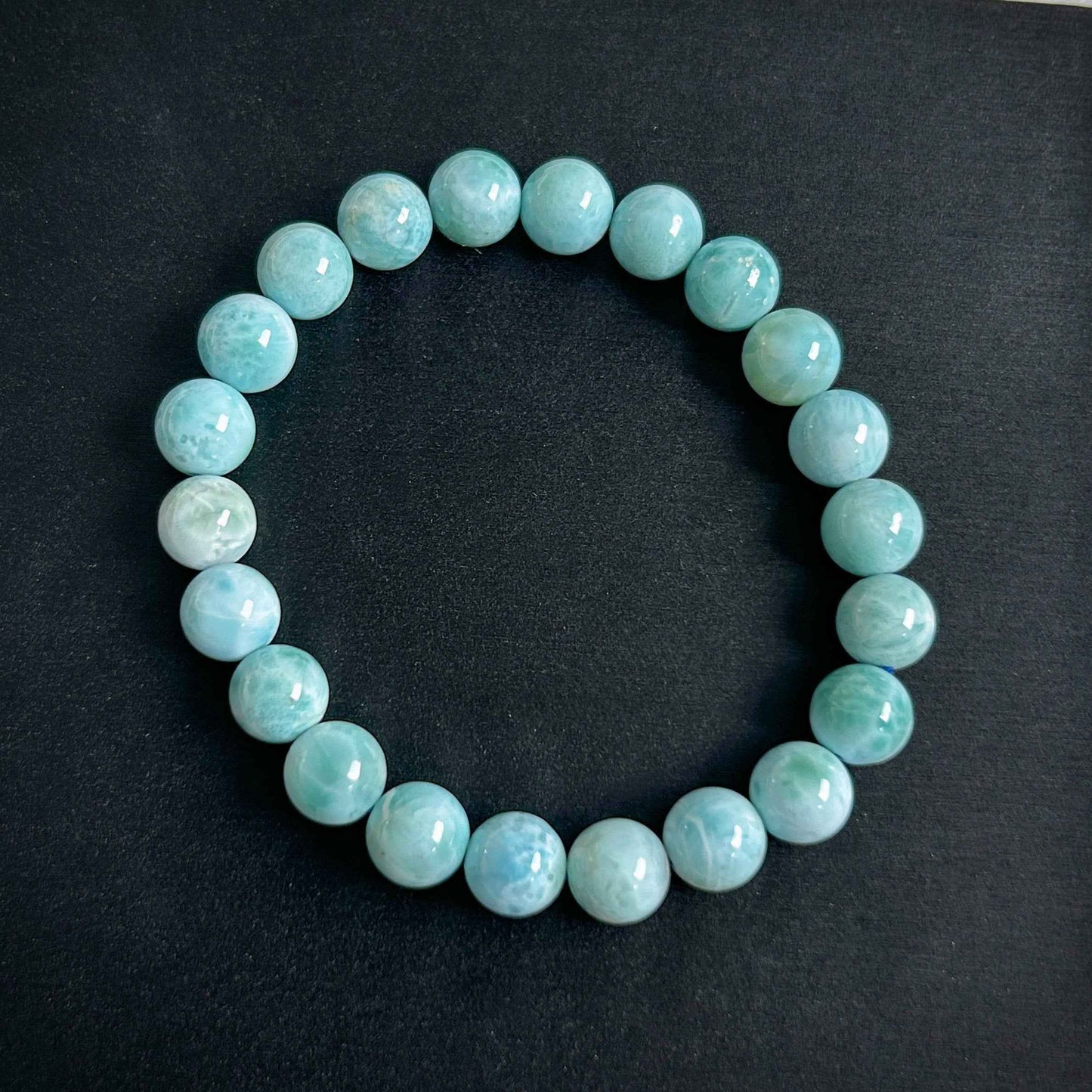 Natural Larimar Bracelet in 7 to 9MM