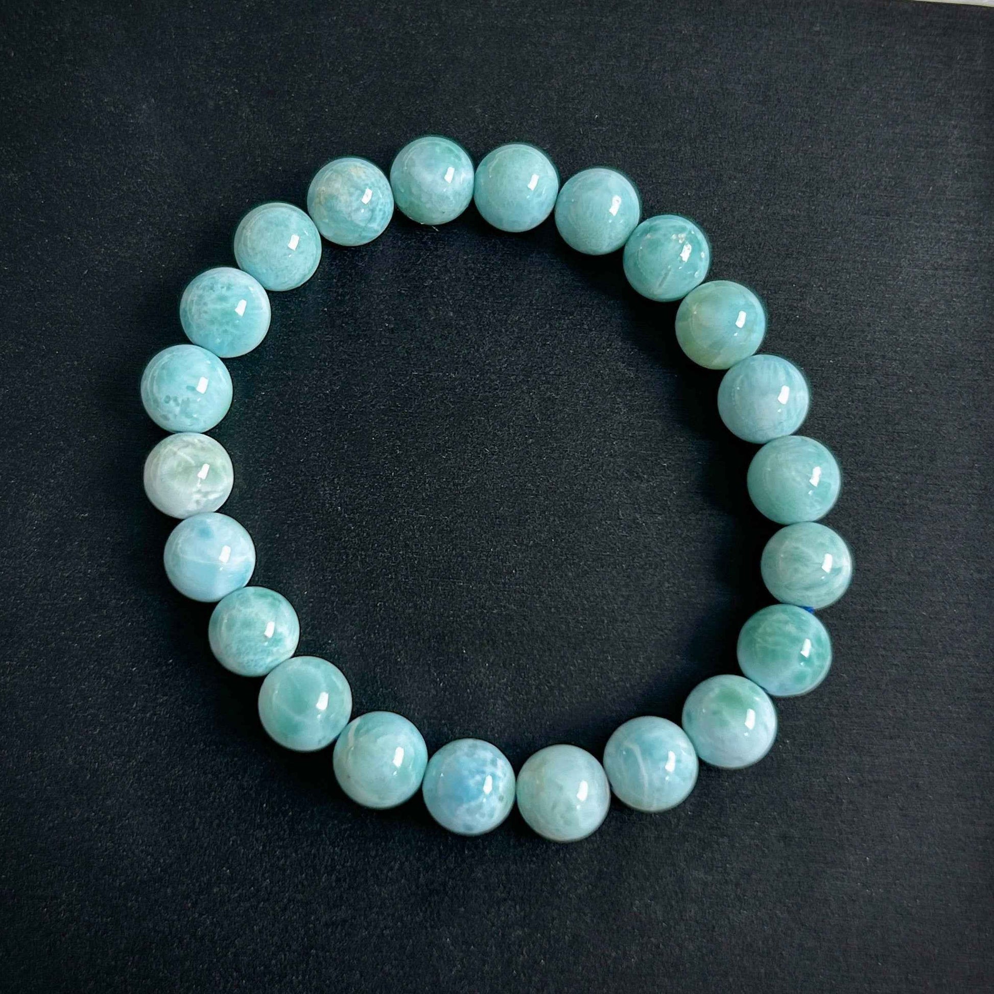 Natural Larimar Bracelet in 7 to 9MM