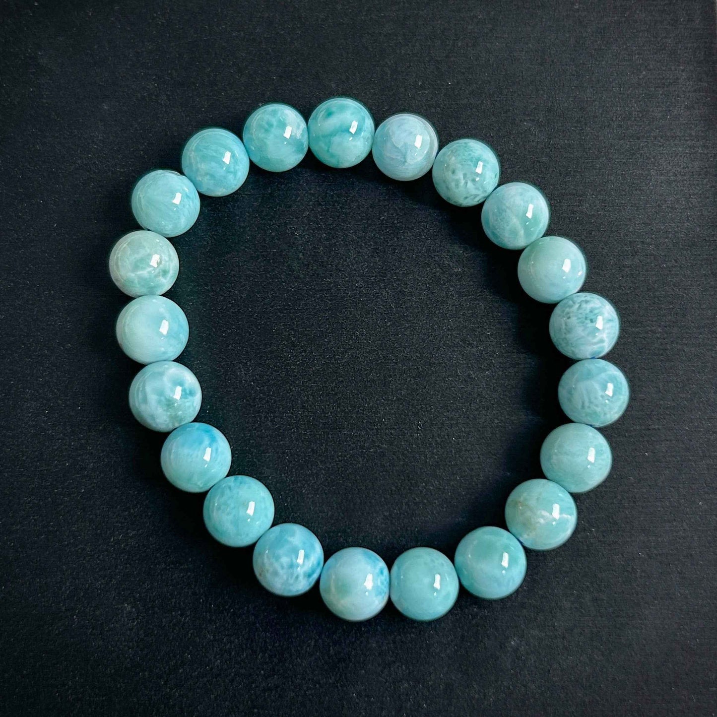 Natural Larimar Bracelet in 7 to 9MM