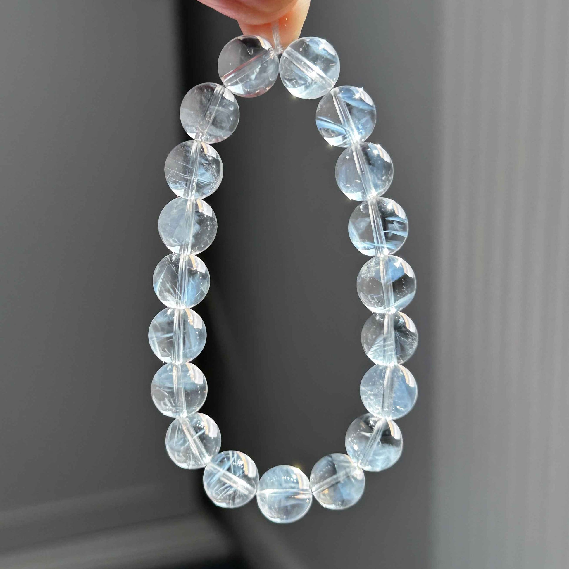 Rare Top Quality Blue Needle Quartz Bracelet in 10.3MM