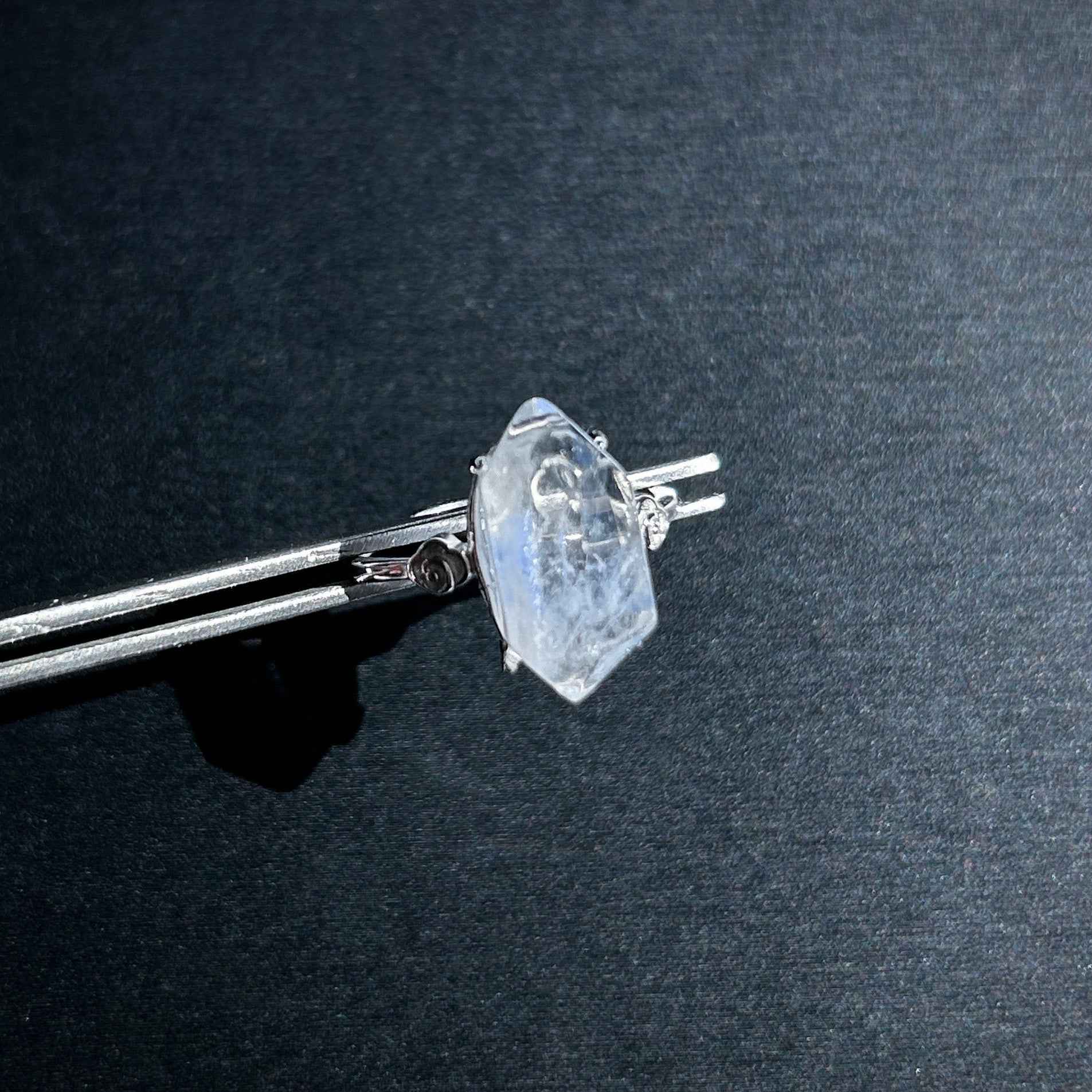 Rare High Quality Dumortierite Adjustable 925 Sterling Silver Ring