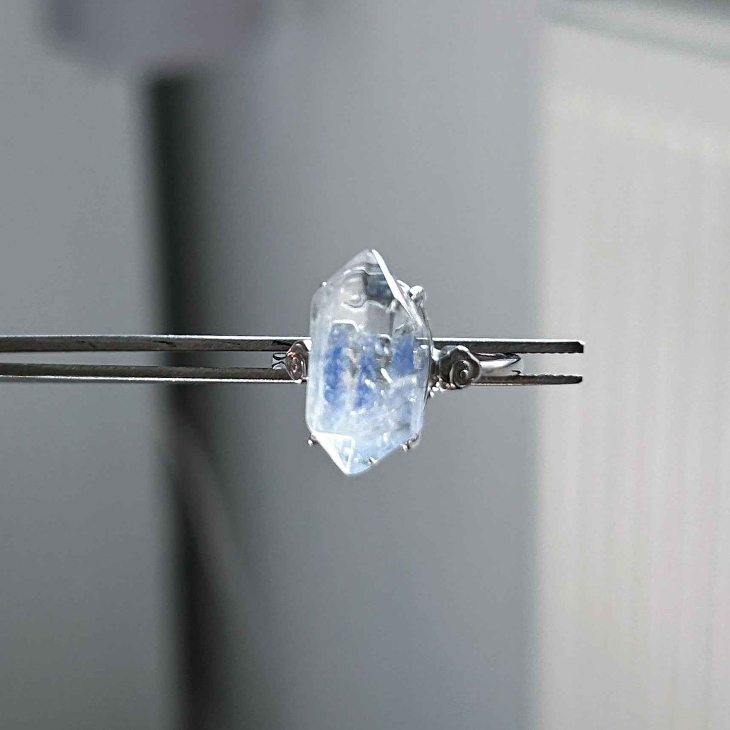 Rare High Quality Dumortierite Adjustable 925 Sterling Silver Ring