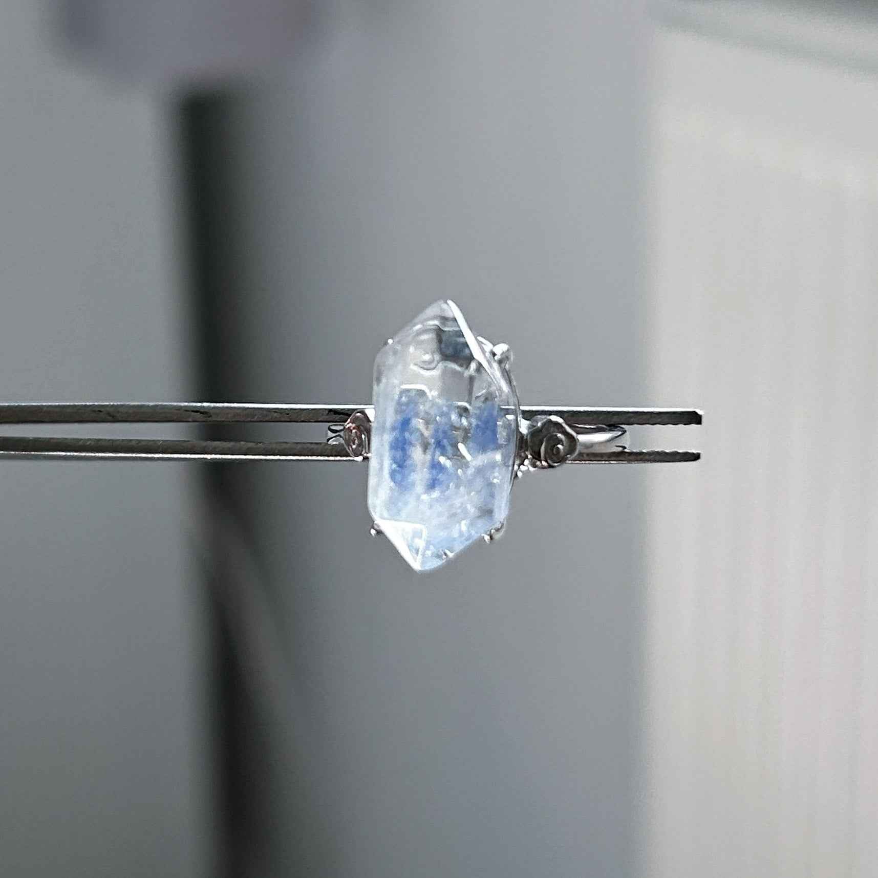 Rare High Quality Dumortierite Adjustable 925 Sterling Silver Ring