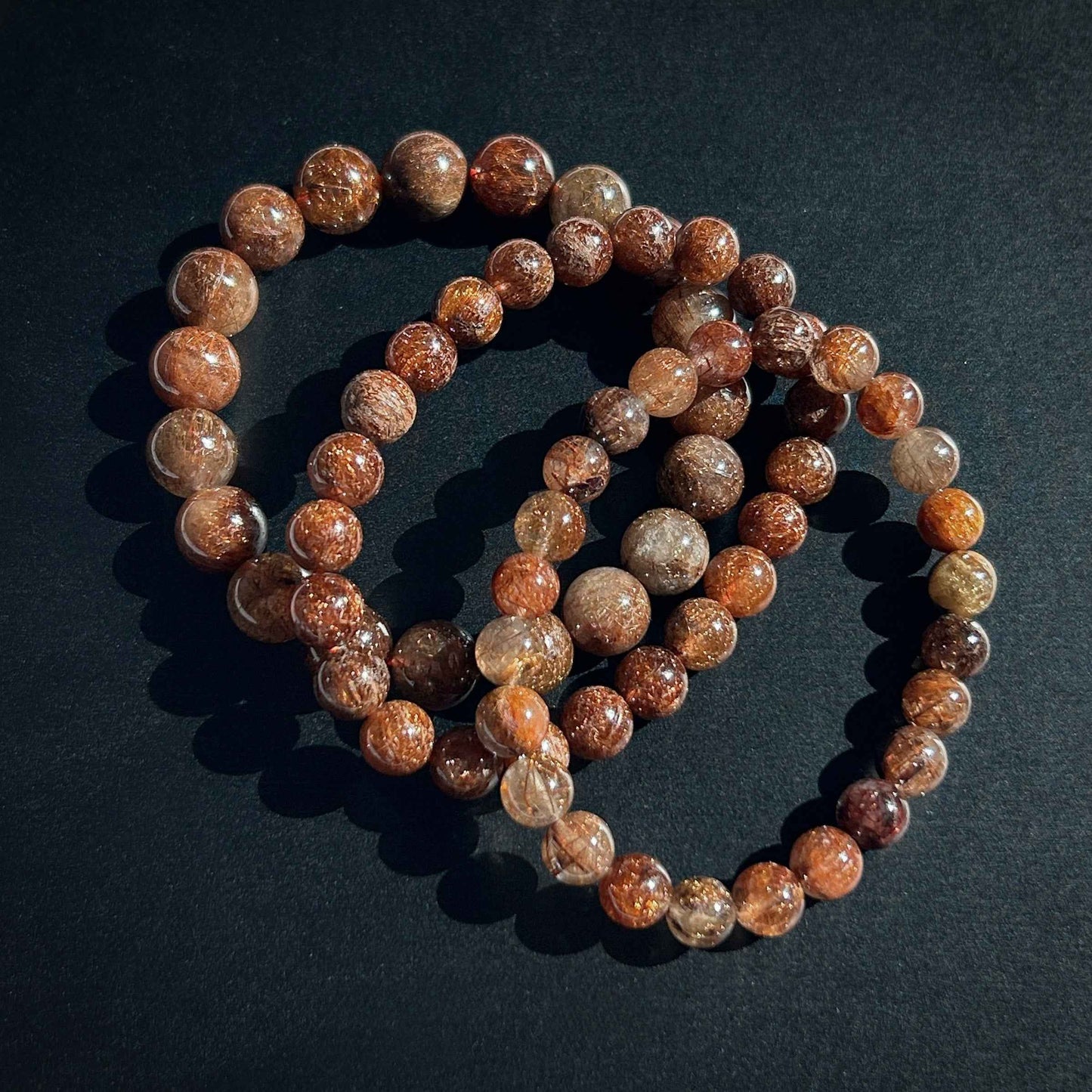 High Quality Copper Rutilated Quartz Bracelet in 7 to 10MM