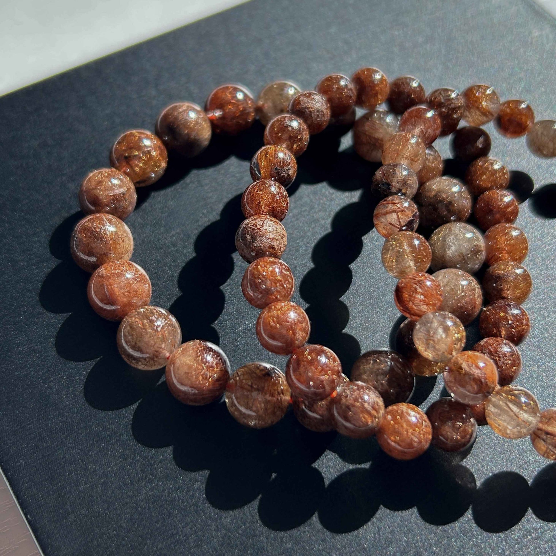 High Quality Copper Rutilated Quartz Bracelet in 7 to 10MM