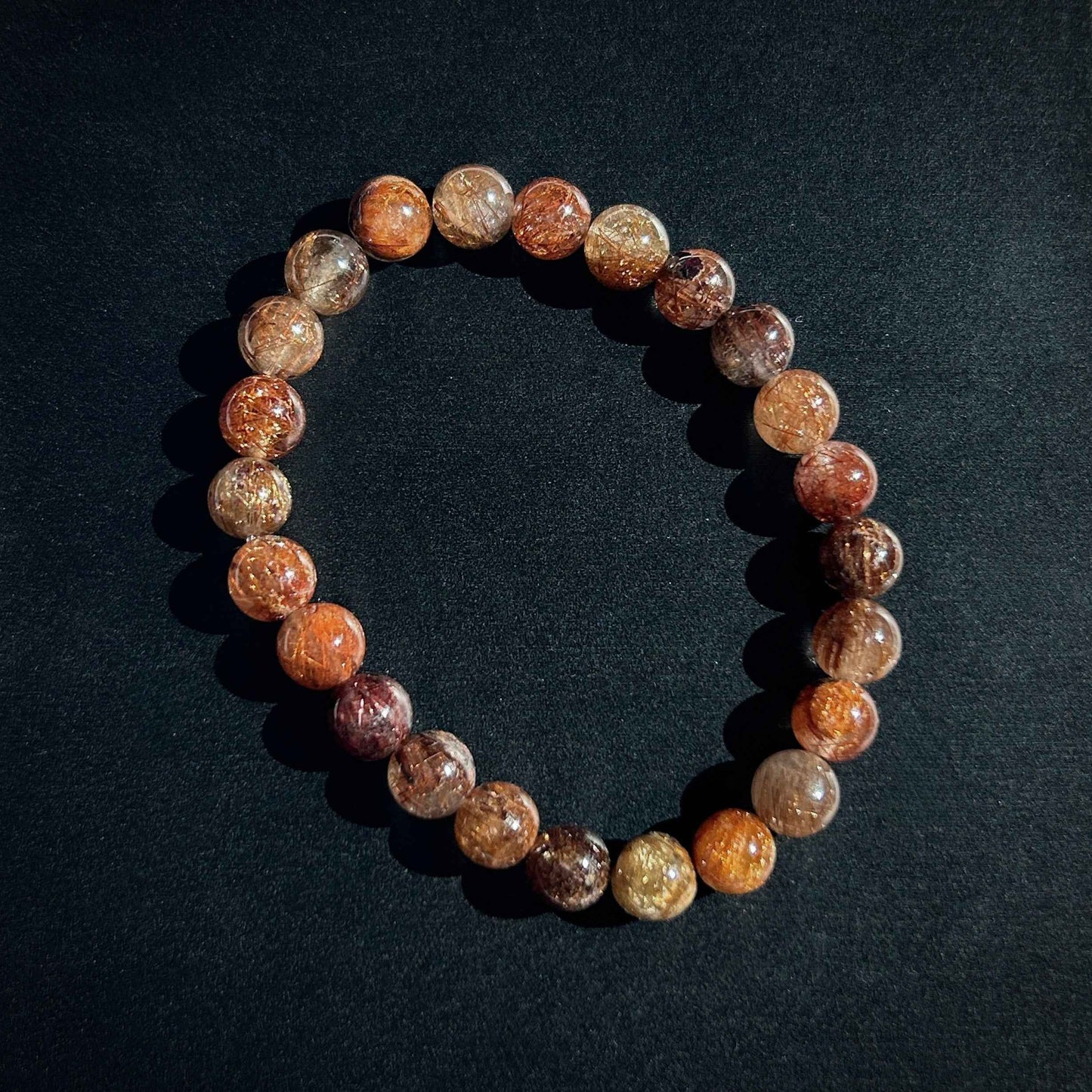High Quality Copper Rutilated Quartz Bracelet in 7 to 10MM