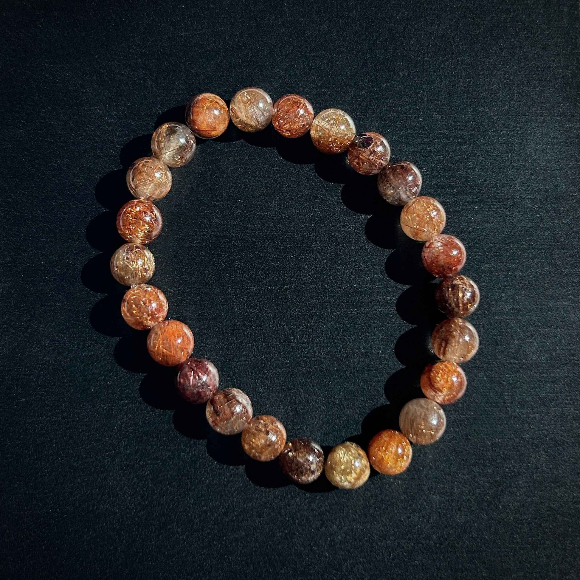 High Quality Copper Rutilated Quartz Bracelet in 7 to 10MM