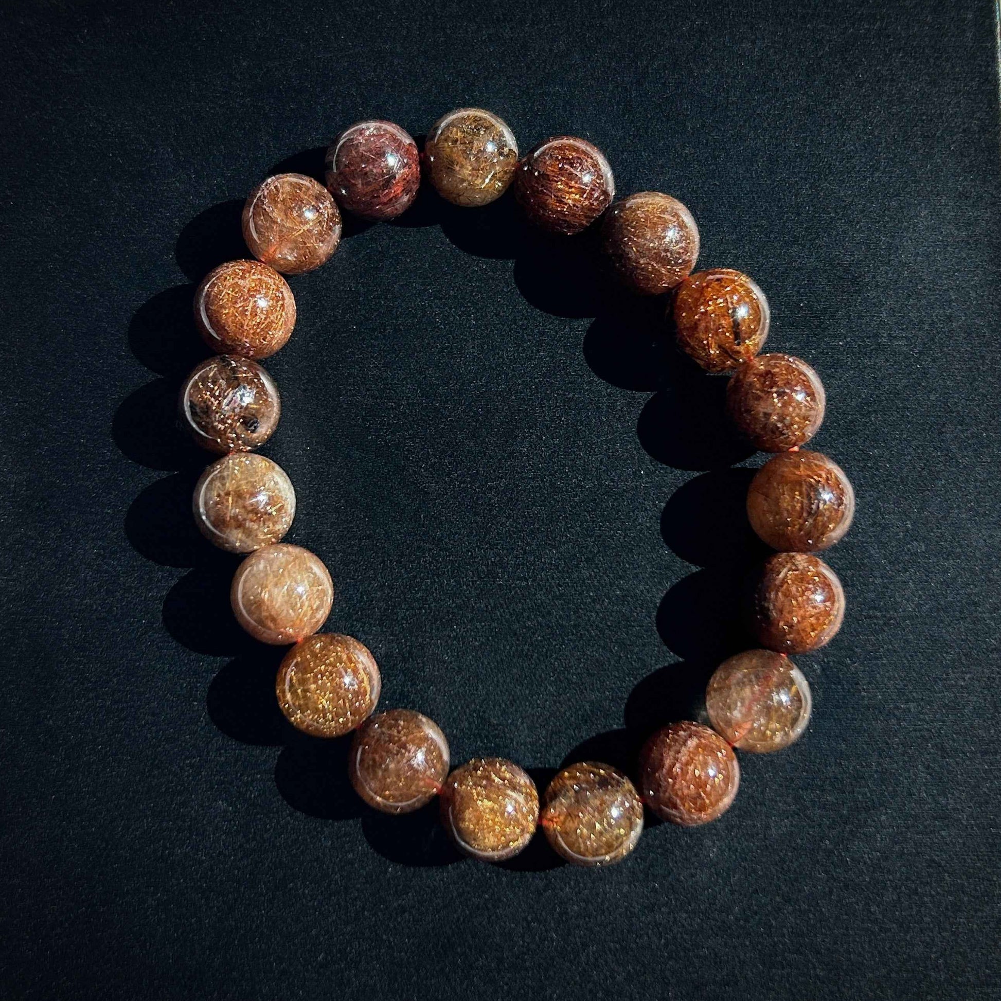 High Quality Copper Rutilated Quartz Bracelet in 7 to 10MM