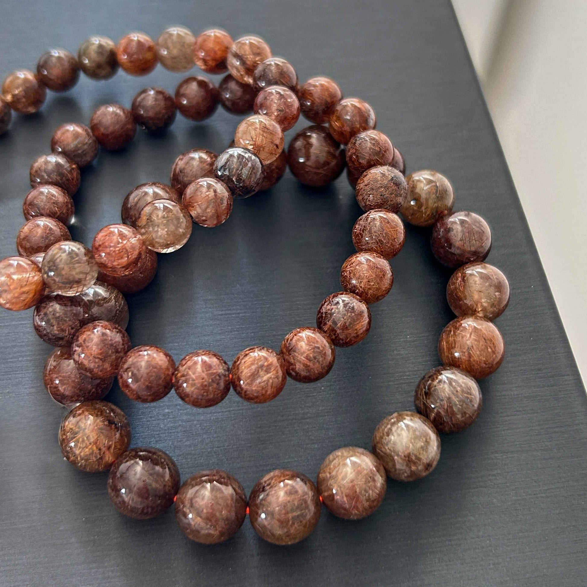 High Quality Copper Rutilated Quartz Bracelet in 7 to 10MM
