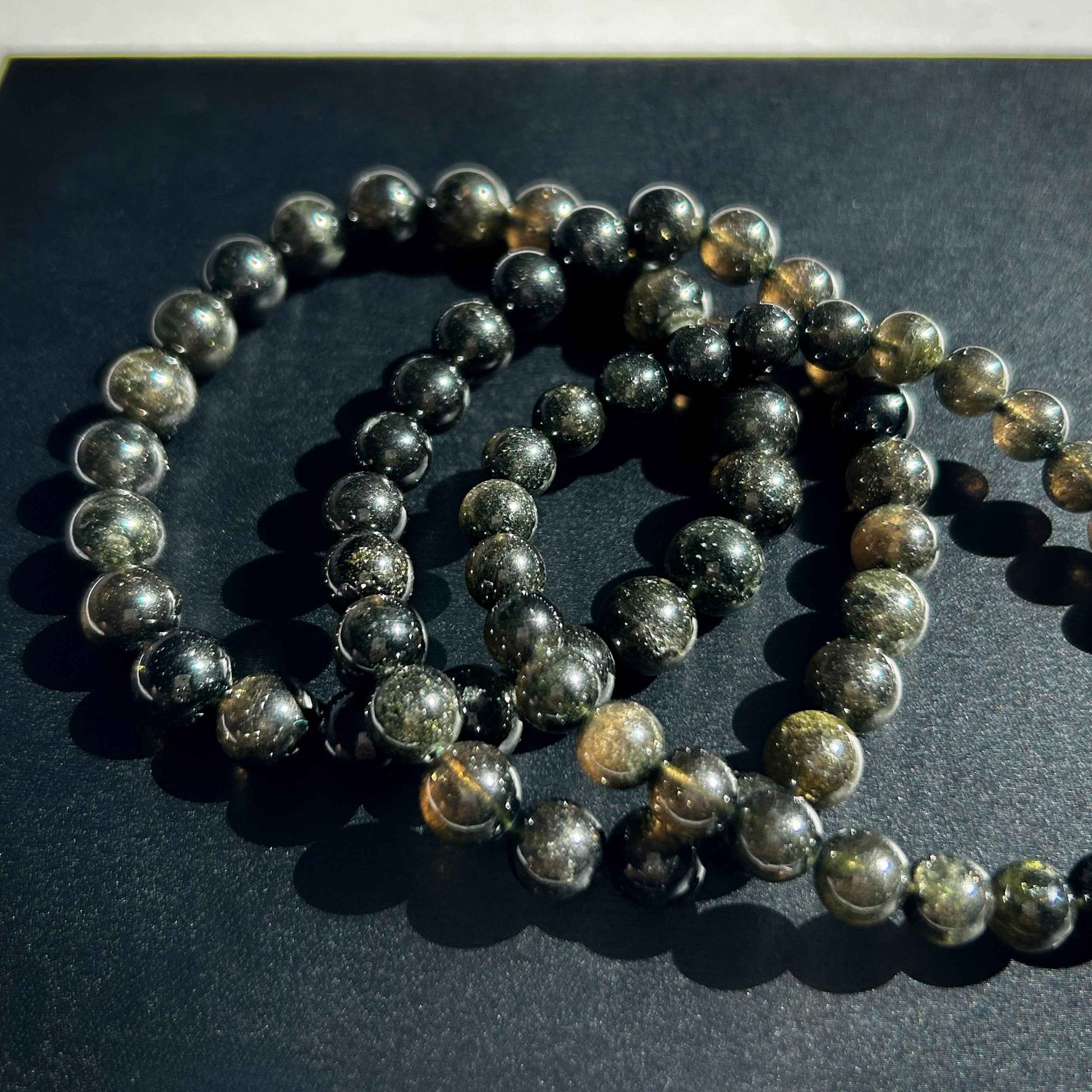 Natural Green Tourmaline Bracelet in 7 to 9MM